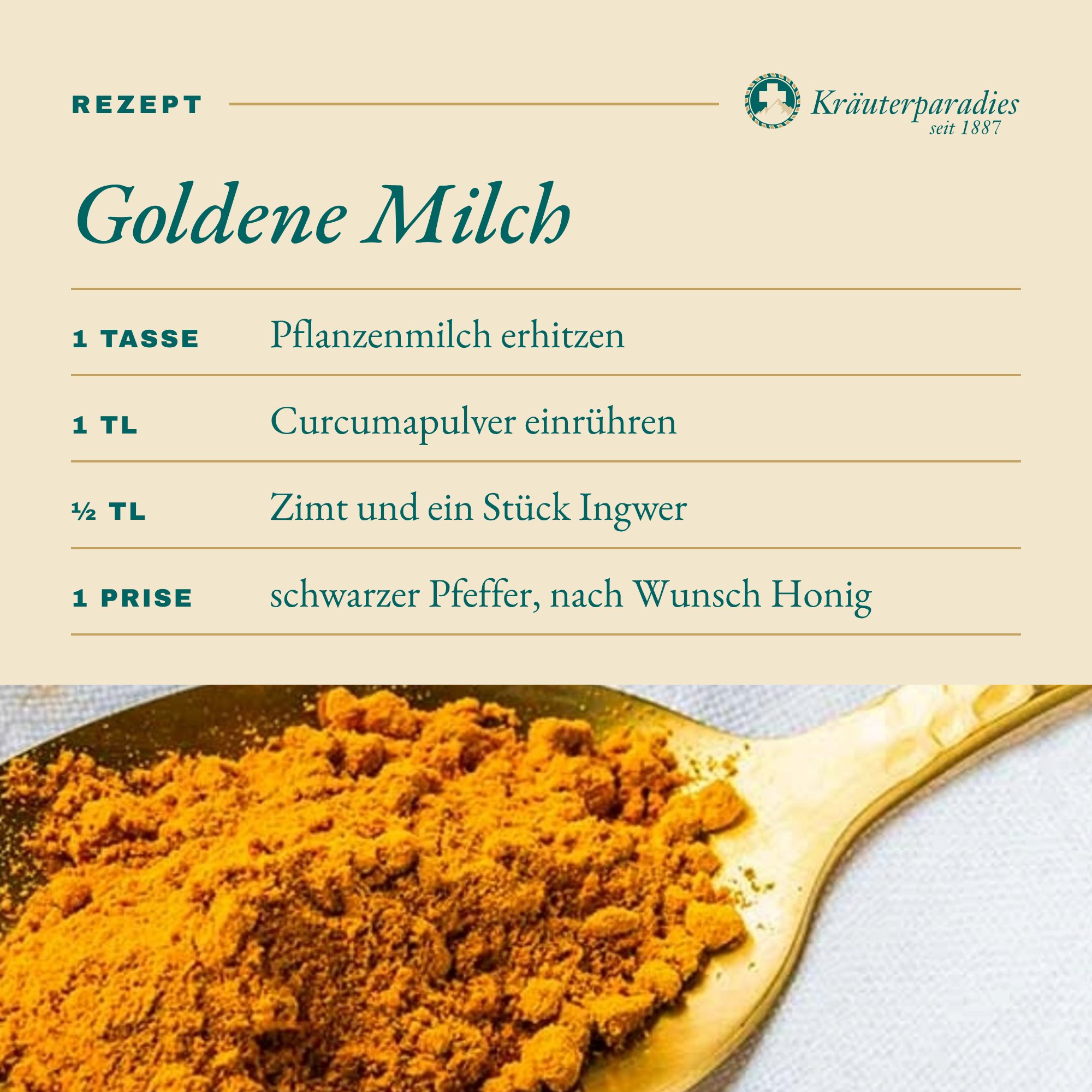 Curcumapulver: Goldene Milch