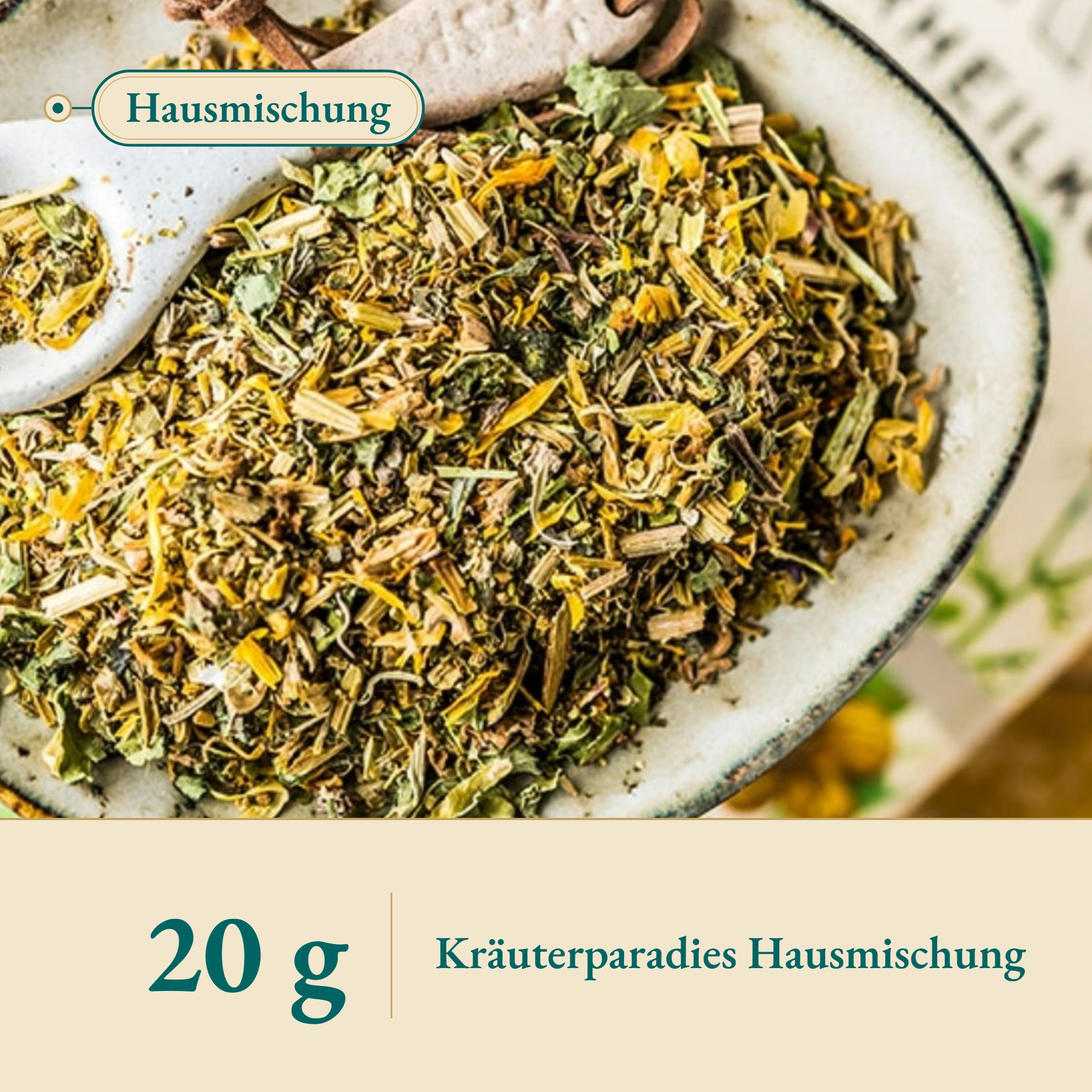 Nahaufnahme E-Zusatz – Kräuterparadies seit 1887