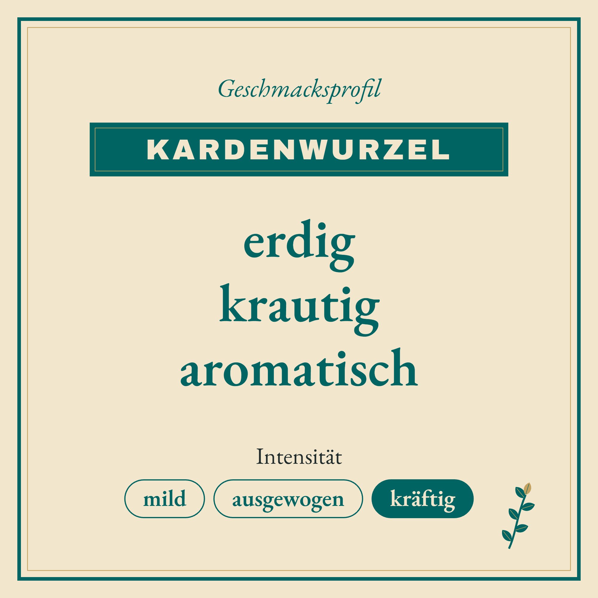 Geschmacksprofil Kardenwurzel: erdig, krautig und aromatisch