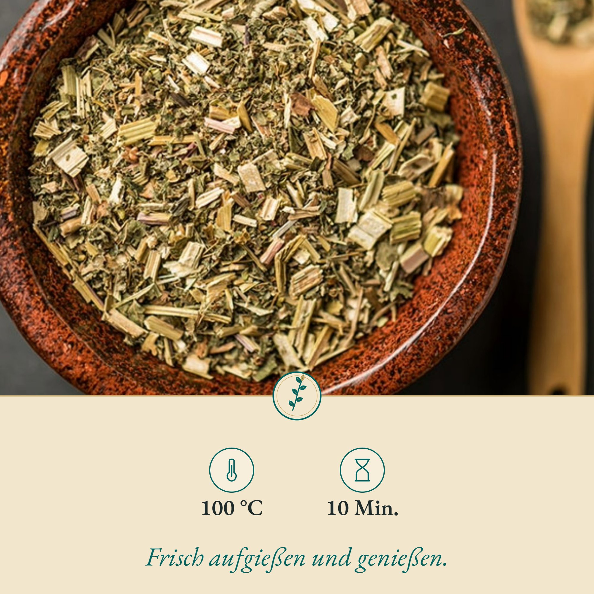 Anwendung Spierkraut: 100 °C und 10 Min.