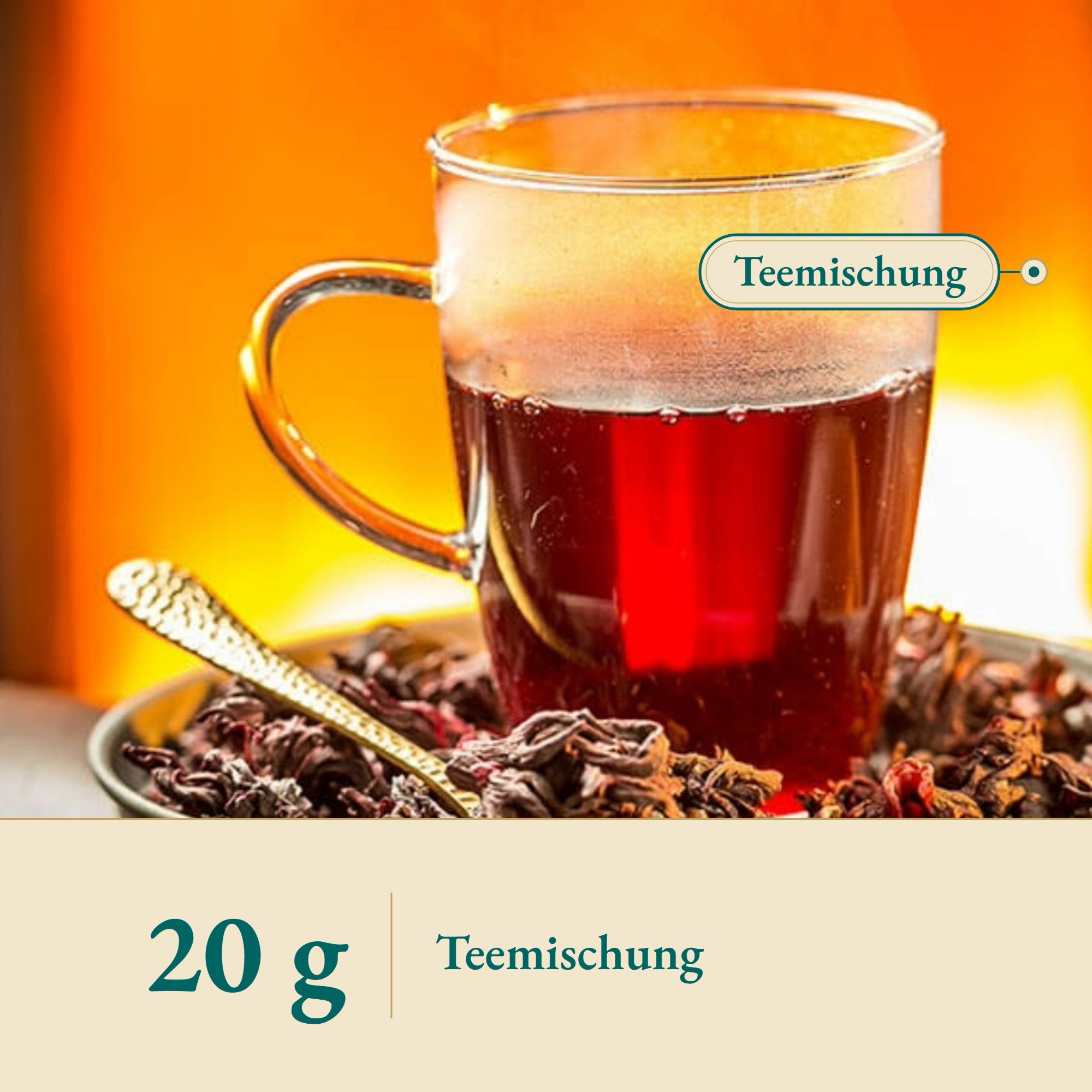 Nahaufnahme Malve rot /Hibiscus geschn. – Kräuterparadies seit 1887
