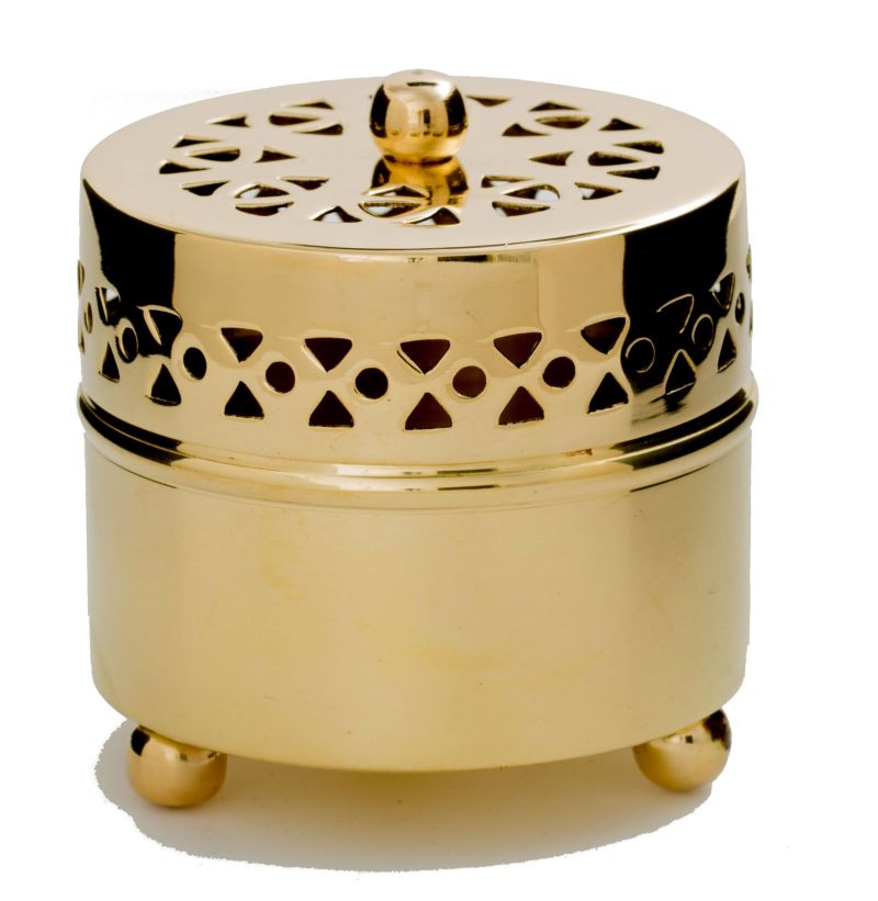 Tischrauchfass gold 8cm