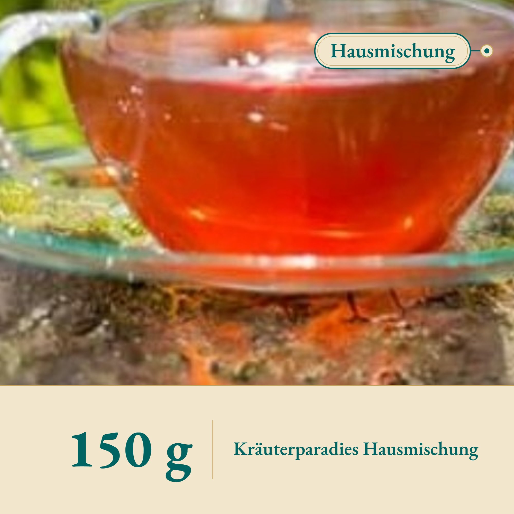 Nahaufnahme Haustee Lym – Kräuterparadies seit 1887