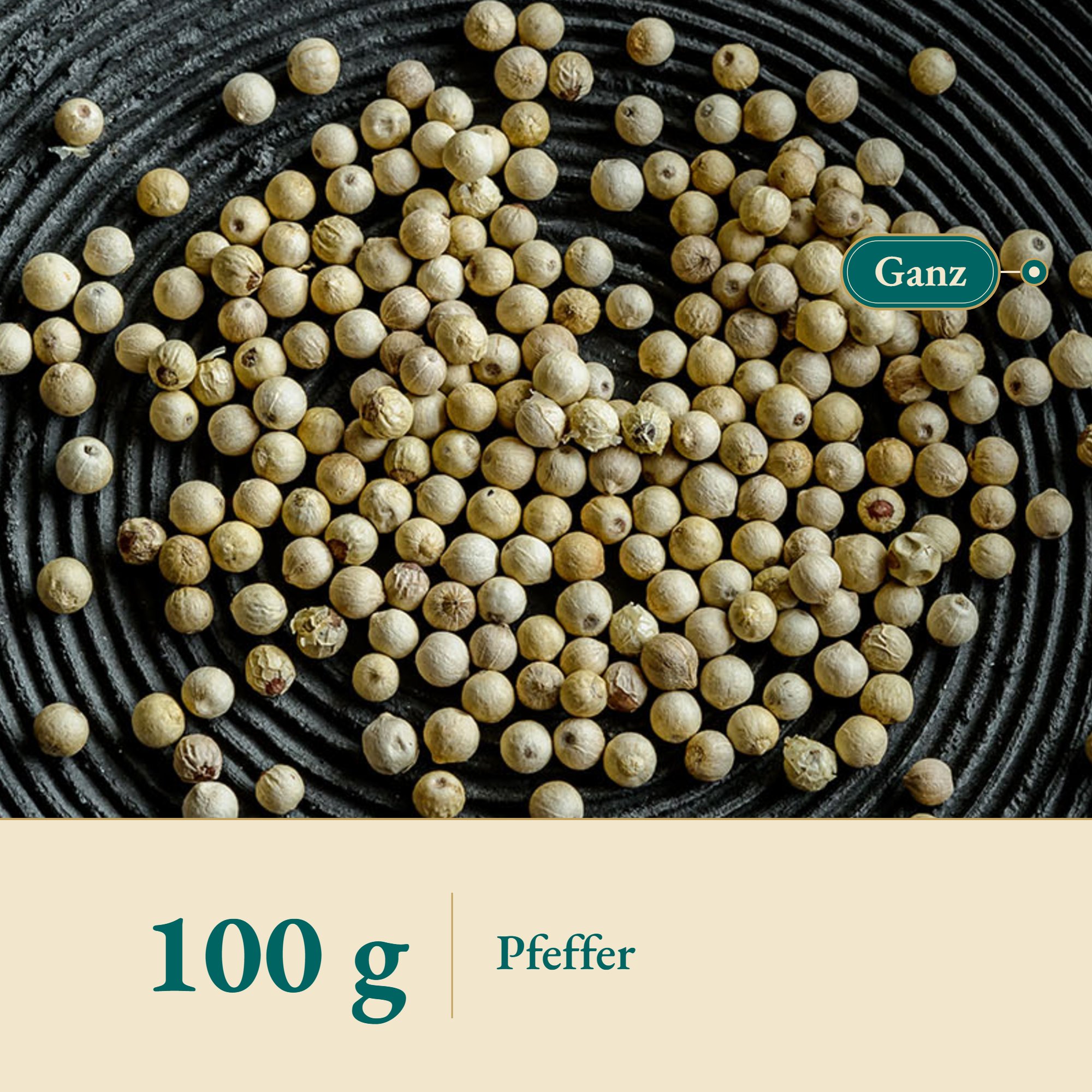 Nahaufnahme Pfeffer weiß ganz pure white – Kräuterparadies seit 1887