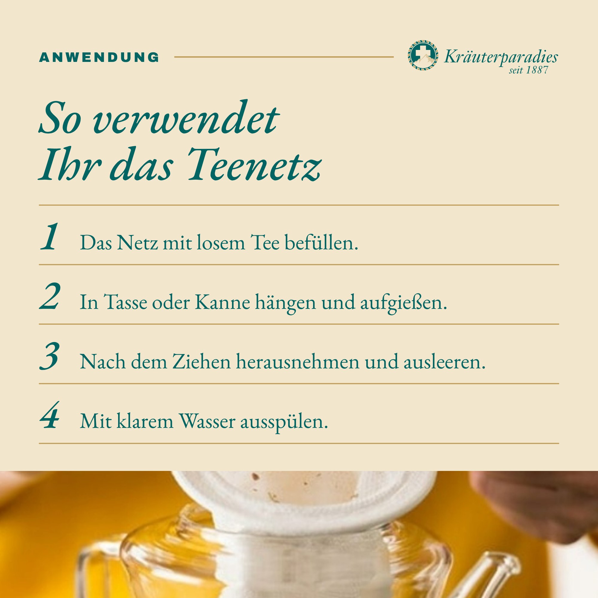 Teenetz Baumwolle: So verwendet Ihr das Teenetz