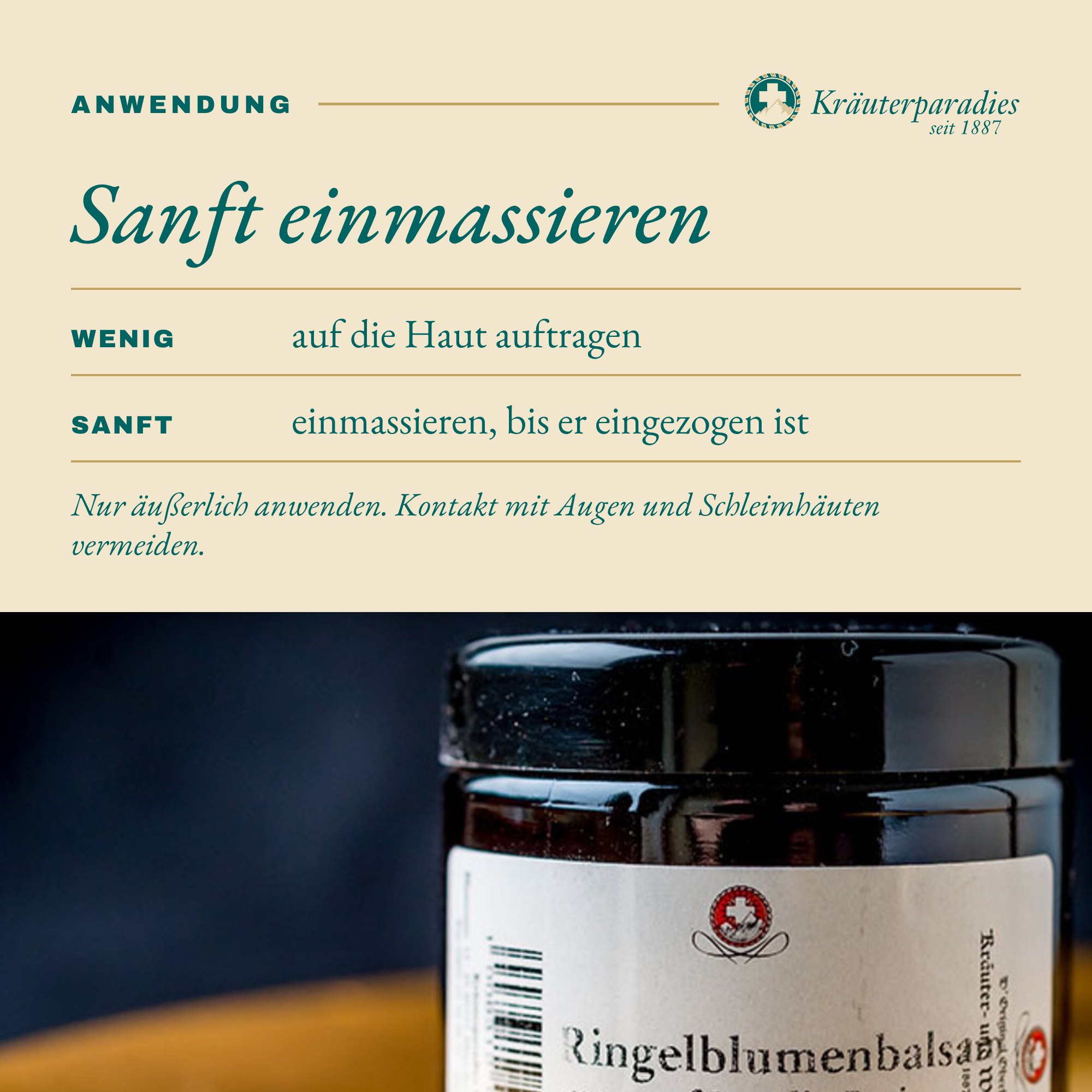 Ringelblumenbalsam: Sanft einmassieren