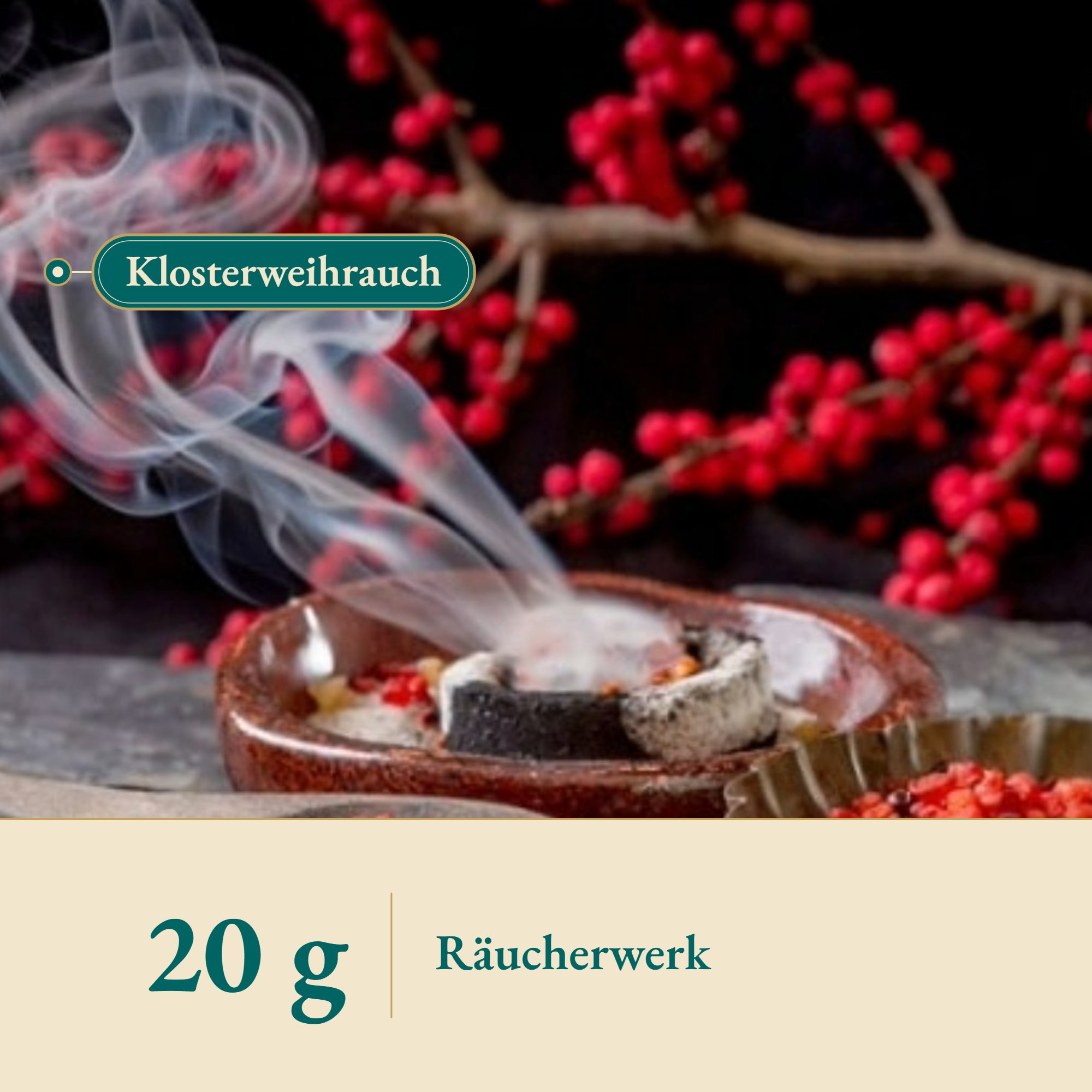 Nahaufnahme Kirchenweihrauch Balthasar rot – Kräuterparadies seit 1887