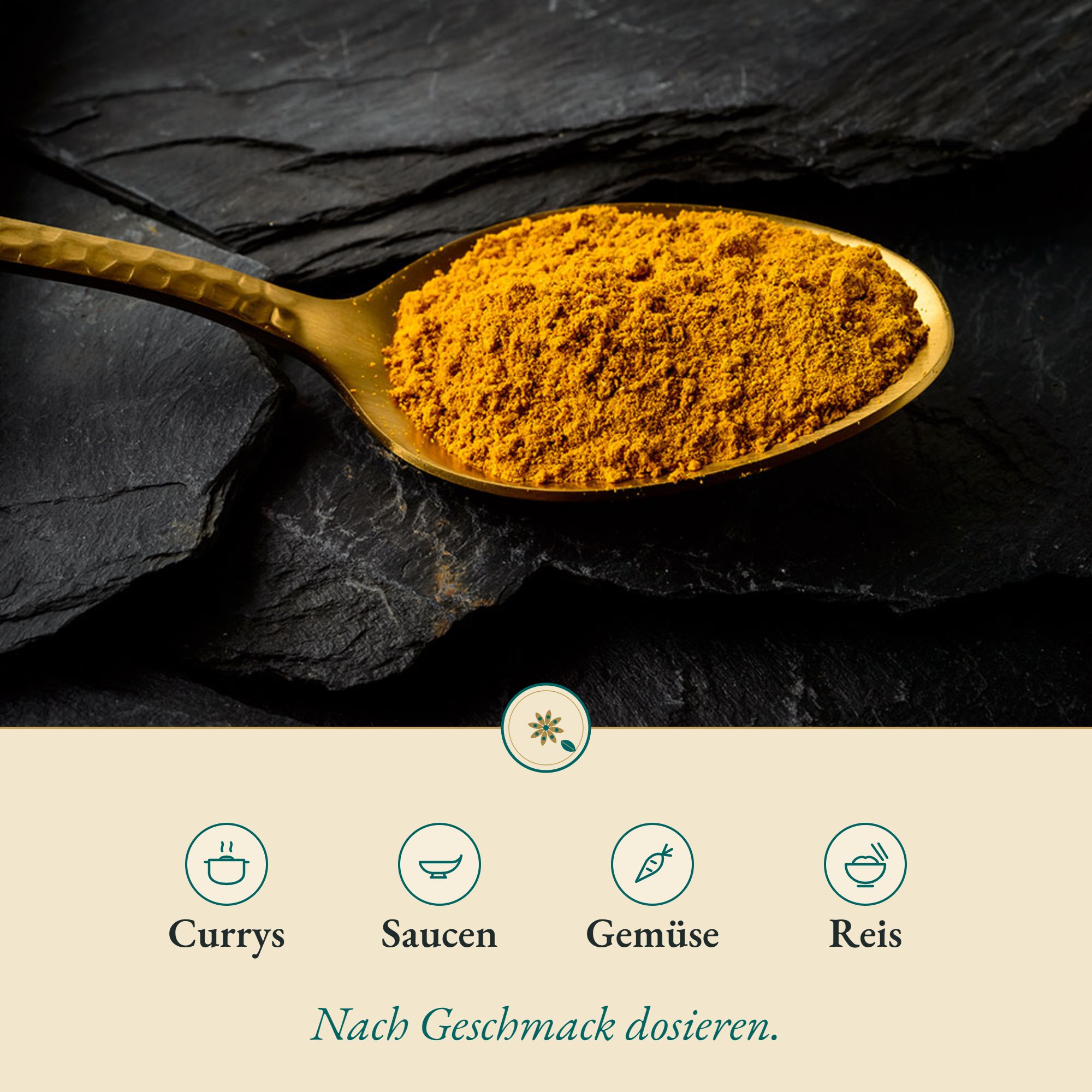 Curry beste Qualität Hausmischung passt zu Currys, Saucen, Gemüse und Reis