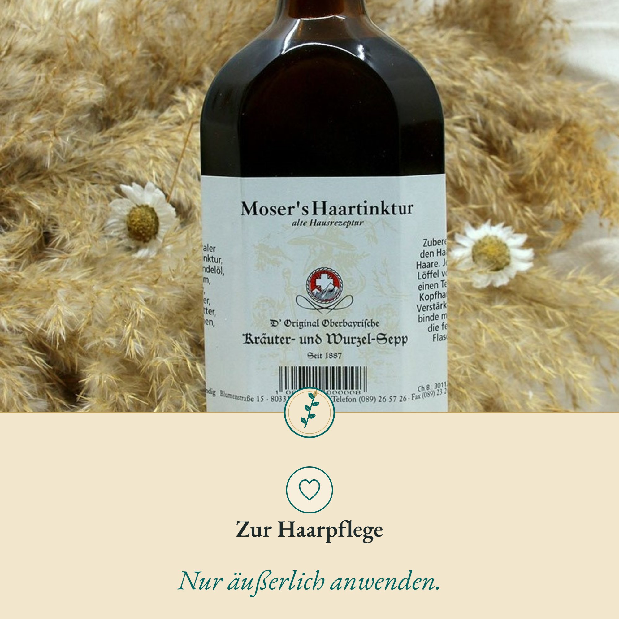 Anwendung Mosers Haartinktur: zur Haarpflege