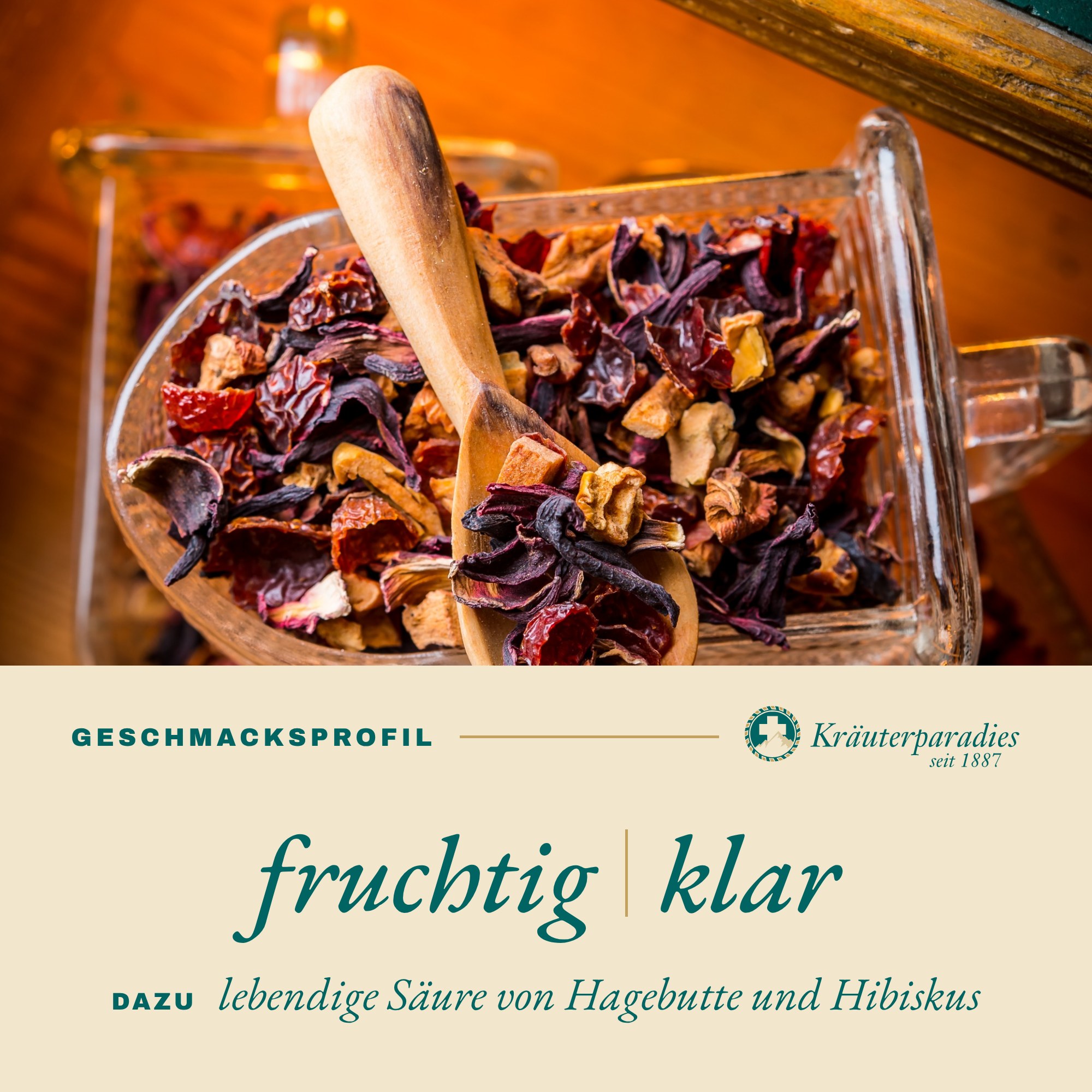 Früchtetee Helvetia Geschmacksprofil: fruchtig, klar
