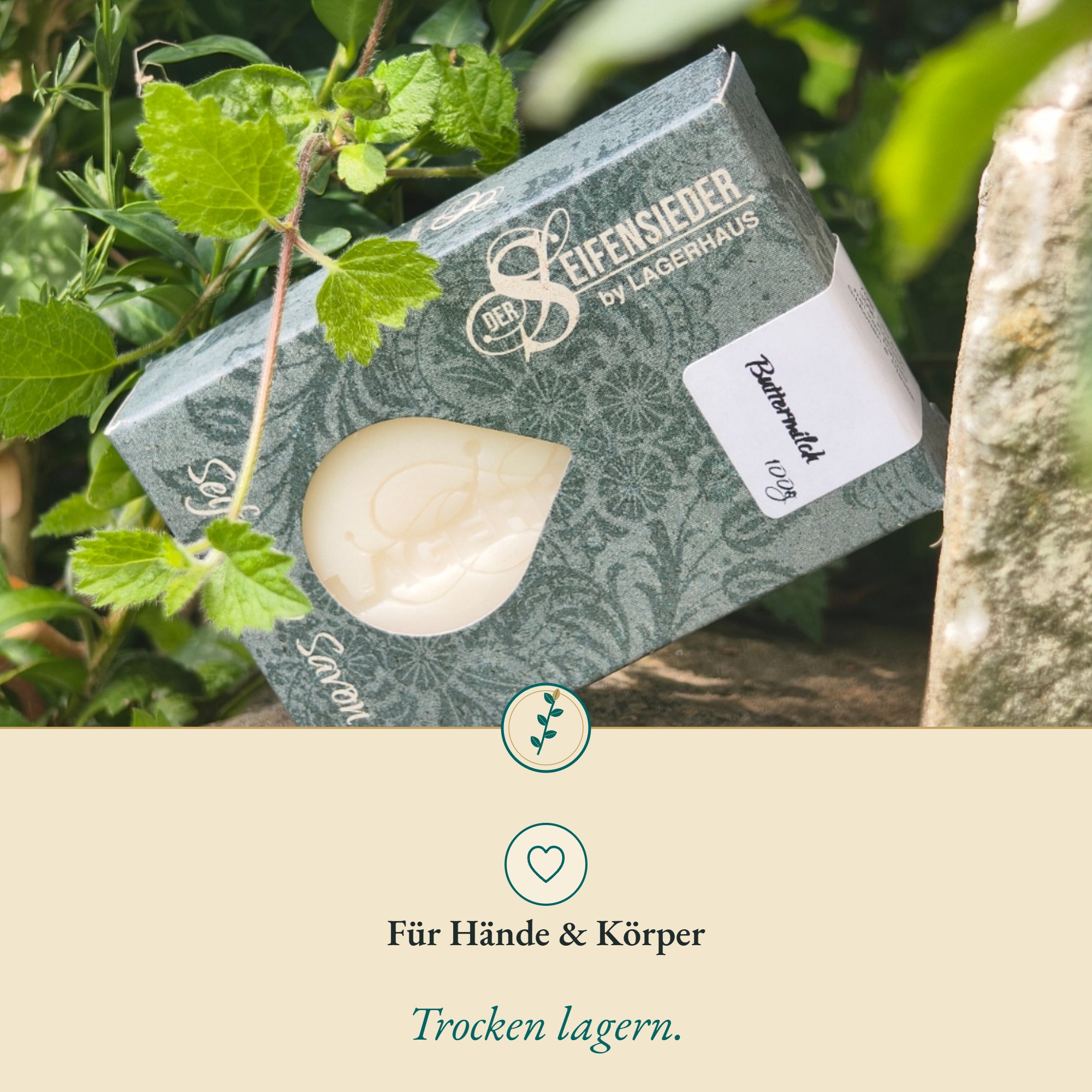 Anwendung Buttermilchseife 100g: für Hände & Körper