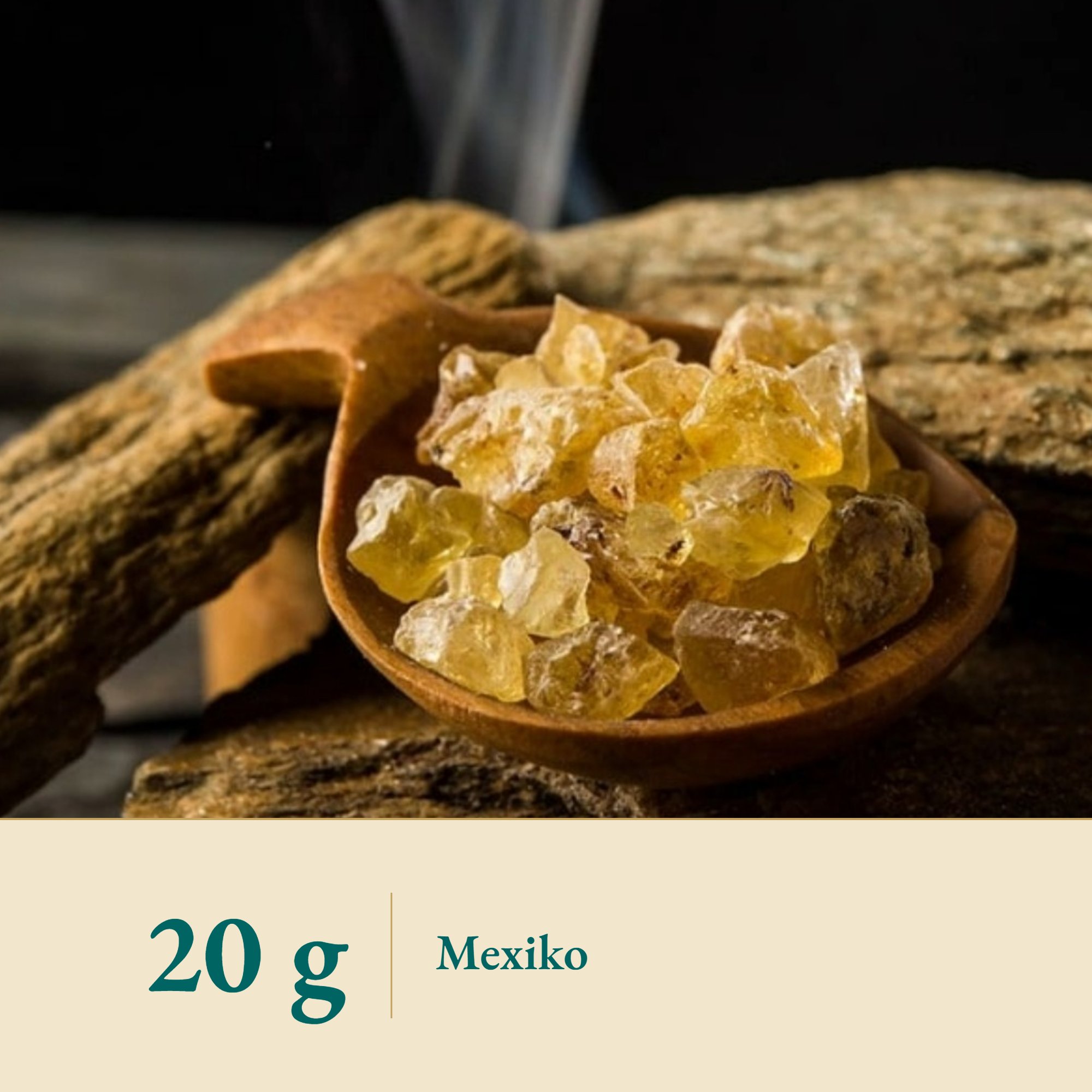 Nahaufnahme Copal weiß aus Mexiko – Kräuterparadies seit 1887