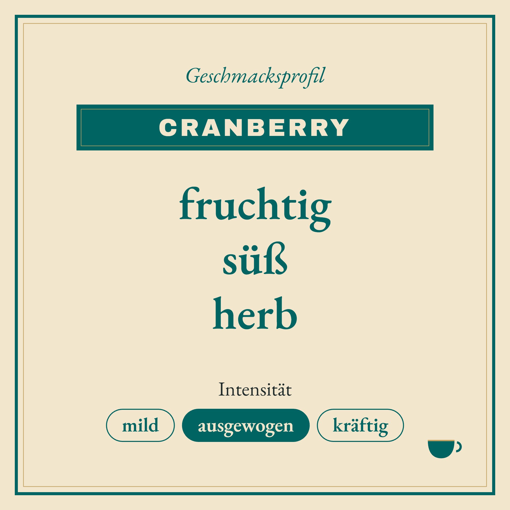 Geschmacksprofil Cranberry: fruchtig, süß und herb