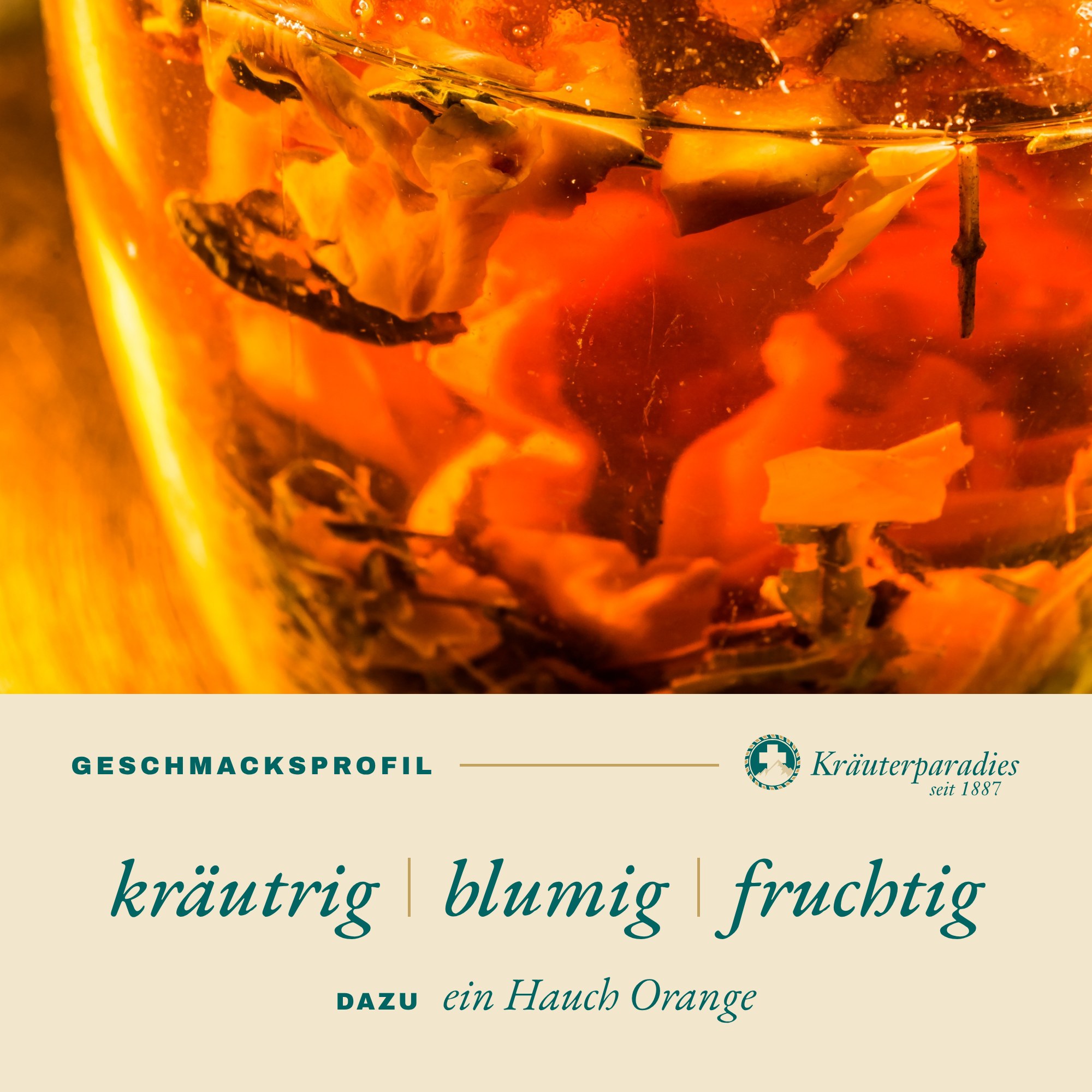 Harmonietee Geschmacksprofil: kräutrig, blumig, fruchtig