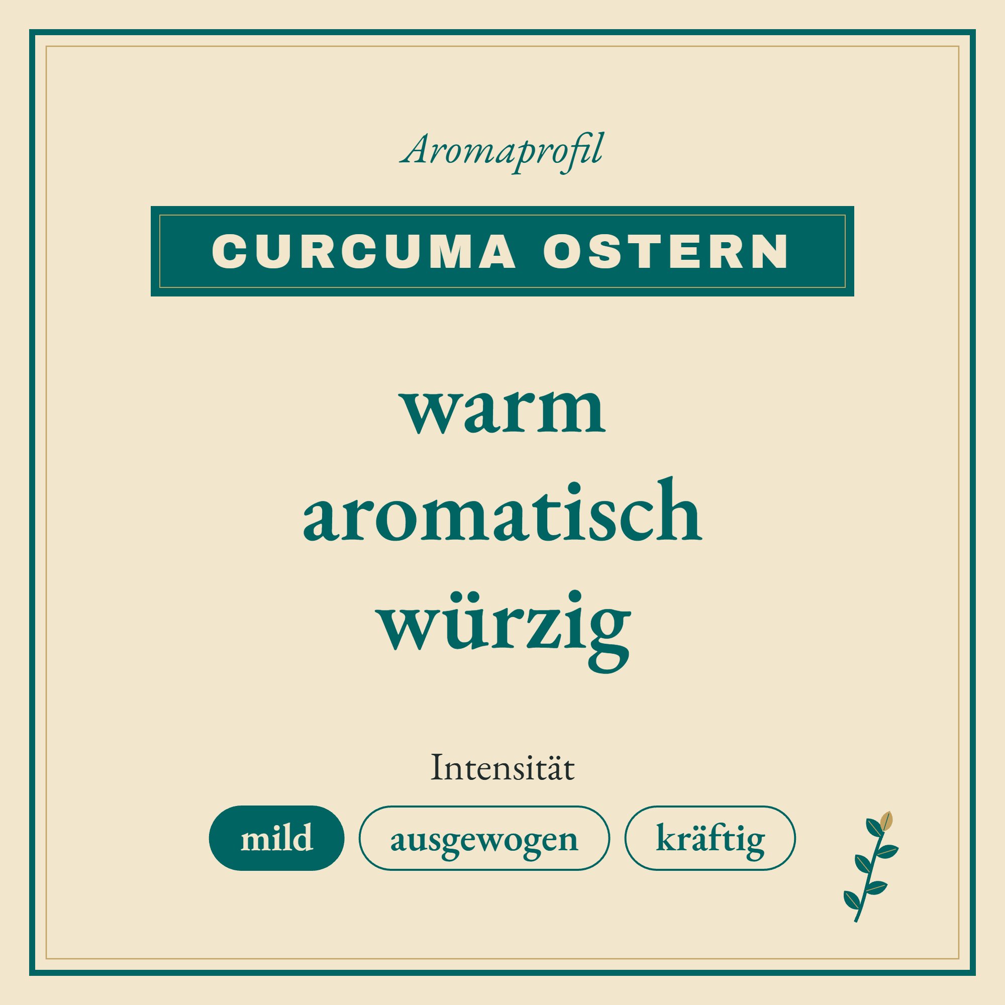Aromaprofil Curcuma Ostern: warm, aromatisch und würzig