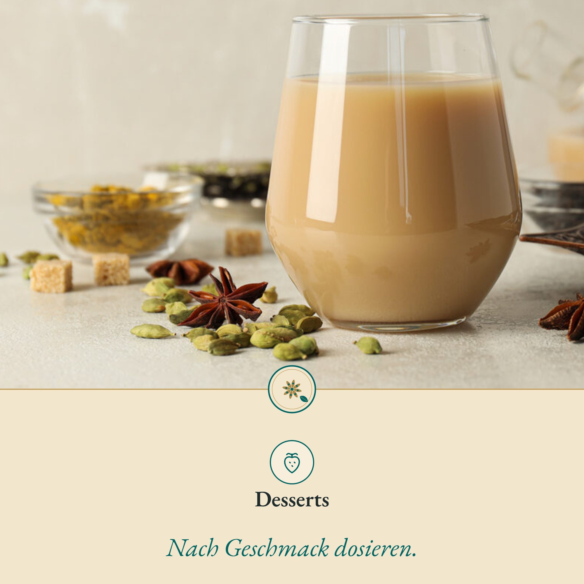 Chai Latte Gewürz passt zu Desserts