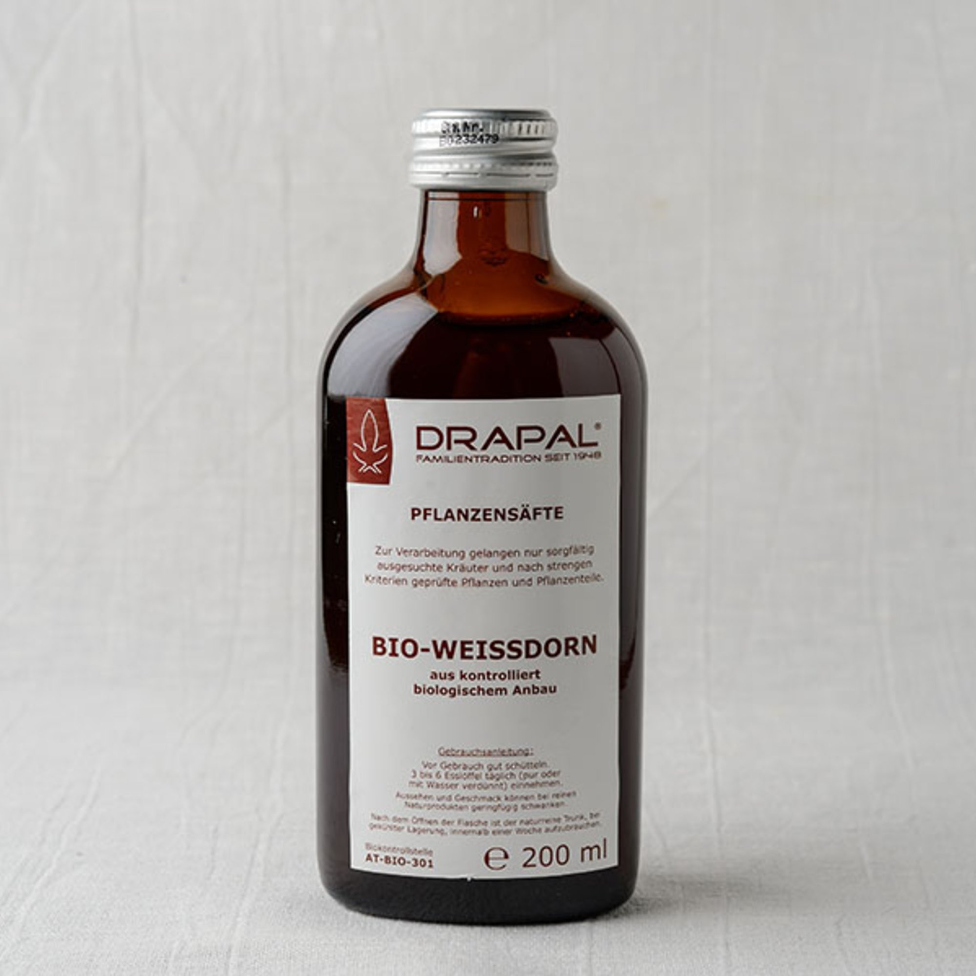 Weißdorn-Pflanzensaft Bio, 200 ml – Kräuterparadies seit 1887