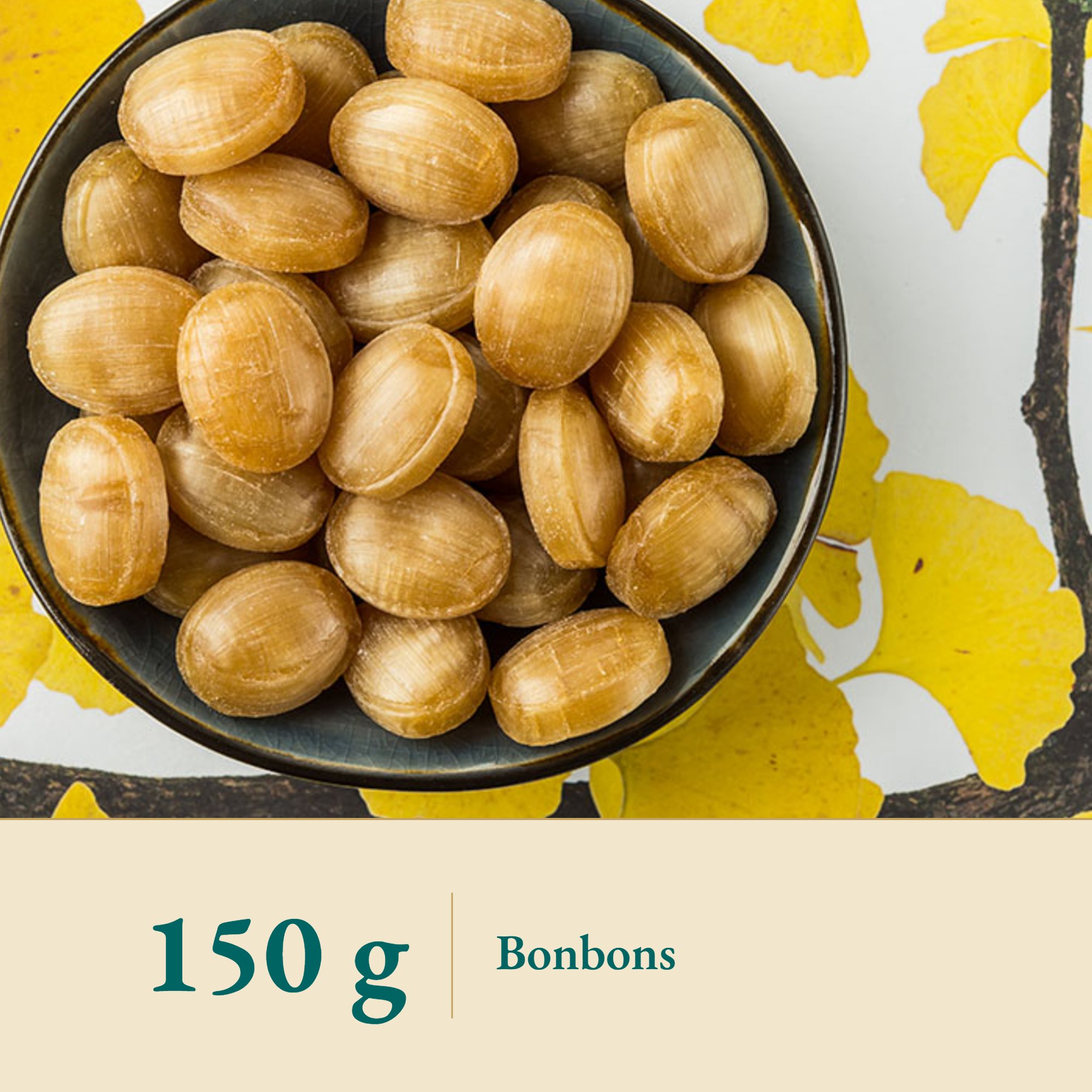 Nahaufnahme Ingwer Orange Bonbons – Kräuterparadies seit 1887