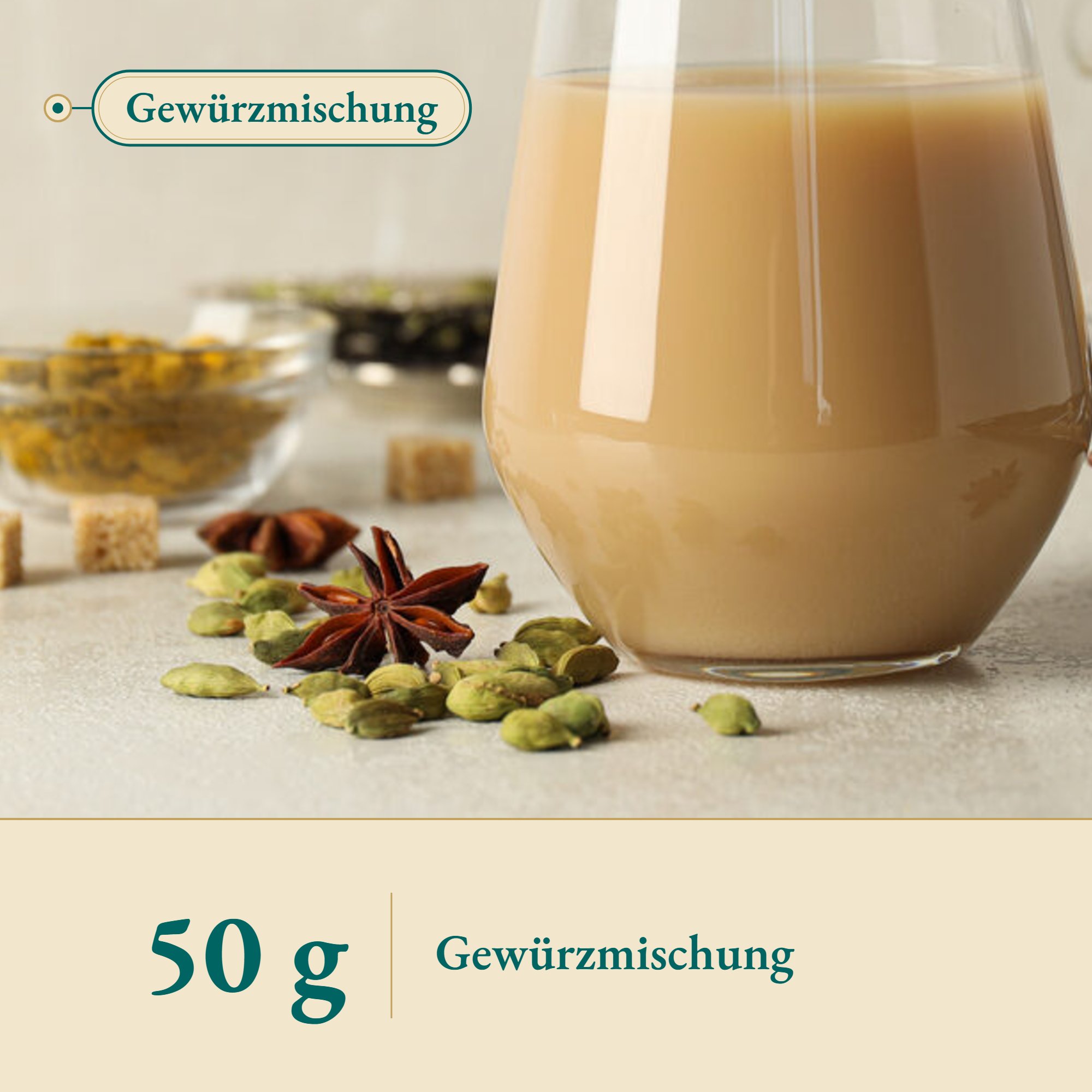 Nahaufnahme Chai Latte Gewürz – Kräuterparadies seit 1887