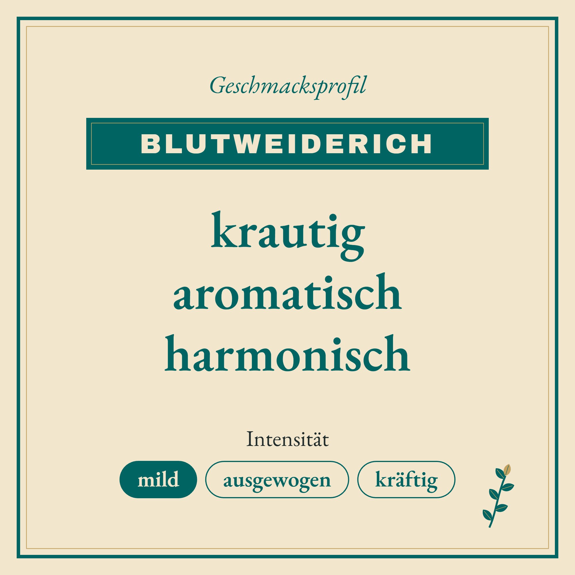 Geschmacksprofil Blutweiderich: krautig, aromatisch und harmonisch