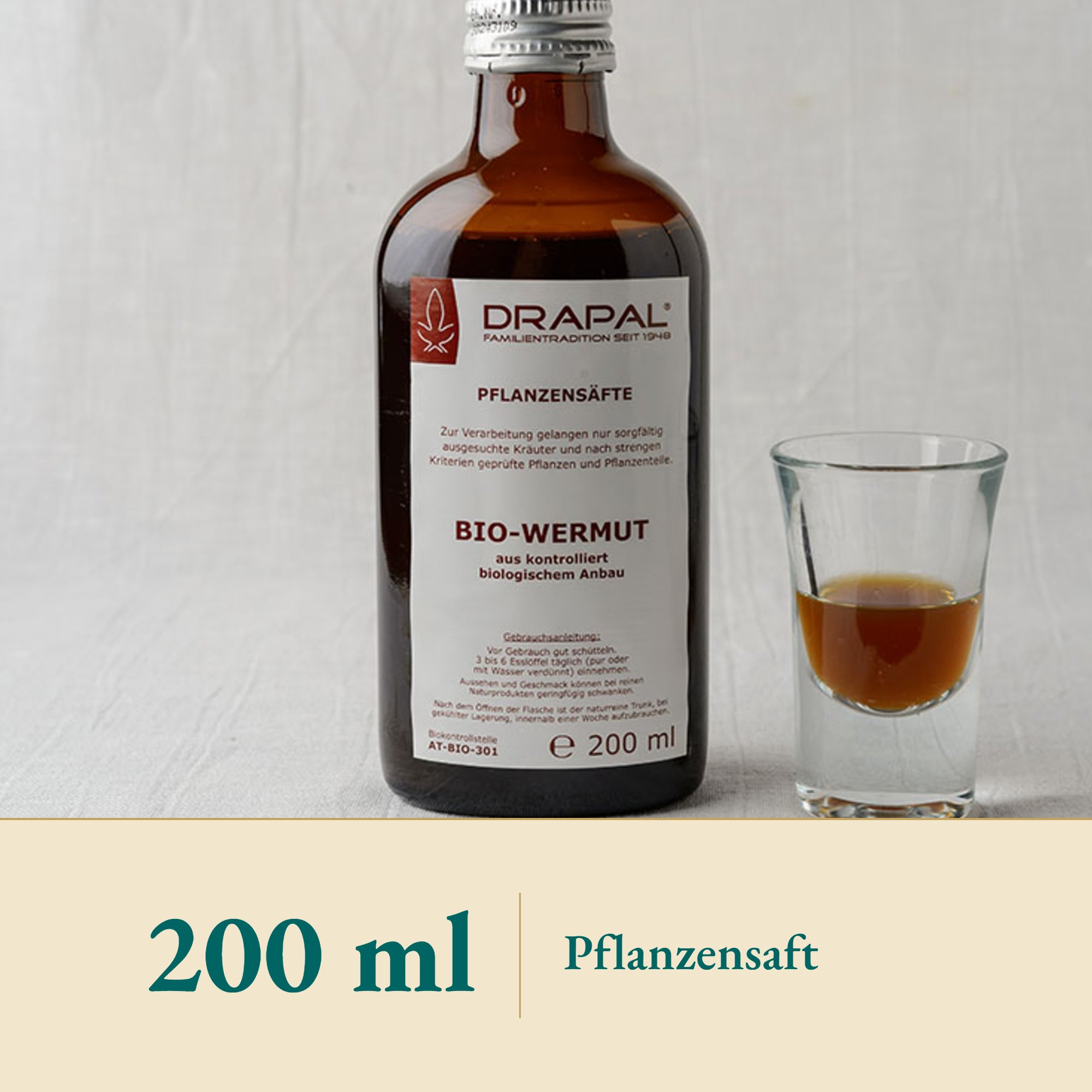 Nahaufnahme Wermut Pflanzensaft Bio – Kräuterparadies seit 1887