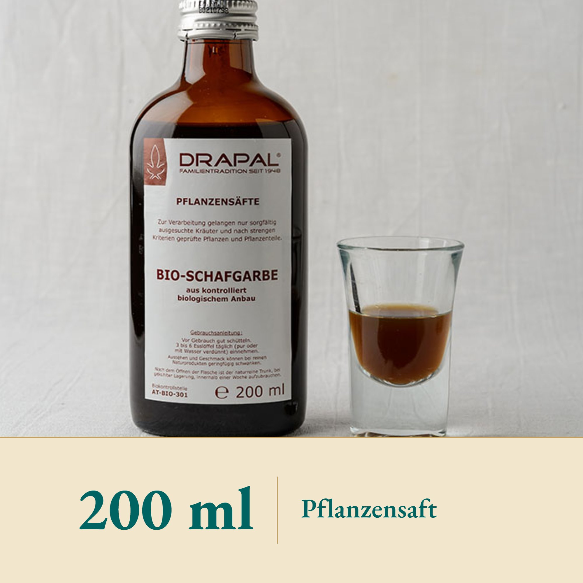Nahaufnahme Schafgarbe Pflanzensaft Bio – Kräuterparadies seit 1887