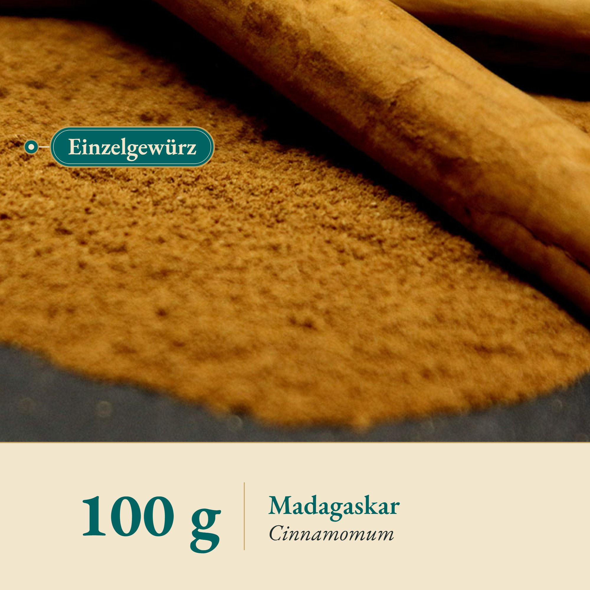 Nahaufnahme Zimtpulver Madagaskar – Kräuterparadies seit 1887