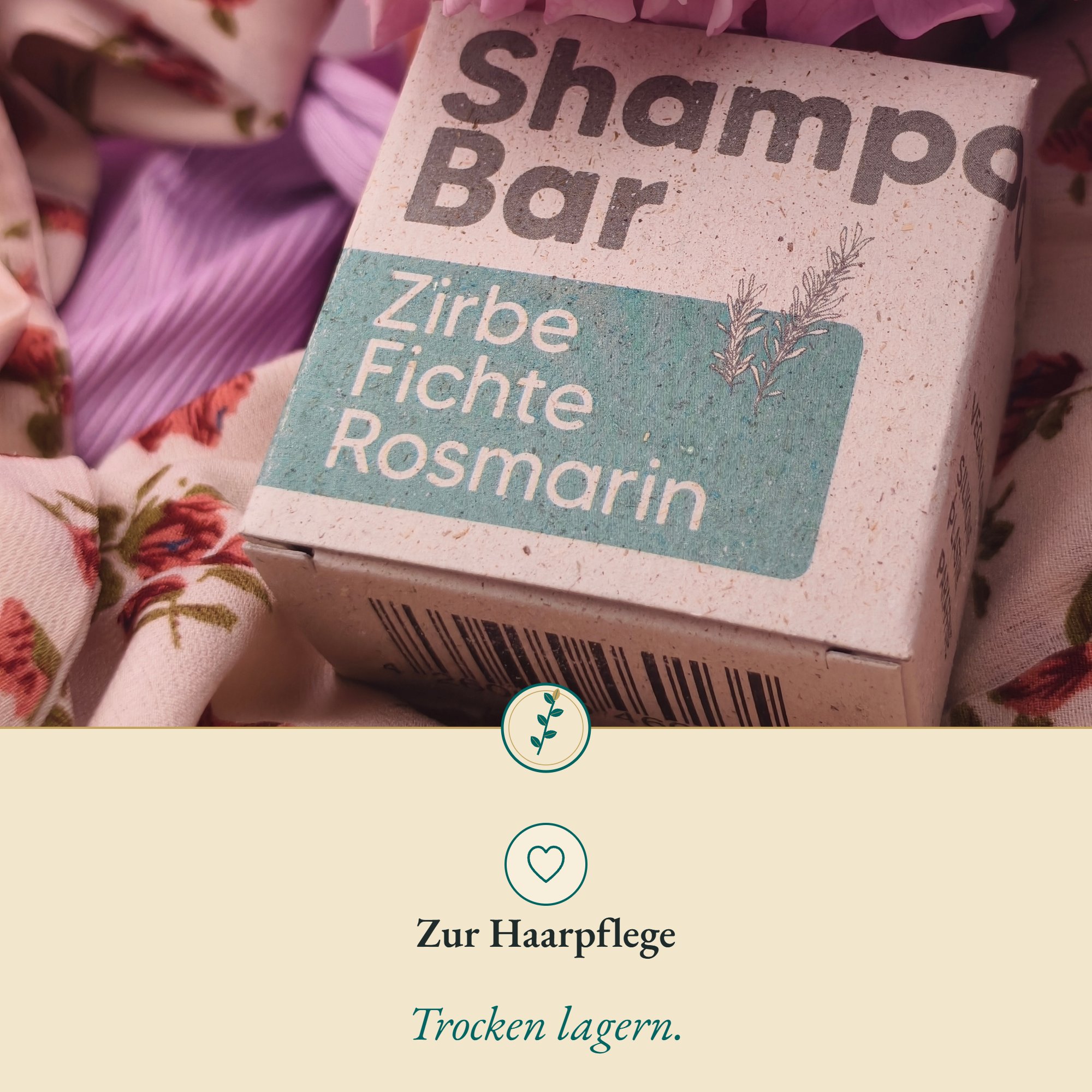 Anwendung Haarshampoo Zirbe Fichte Rosmarin 70g: zur Haarpflege