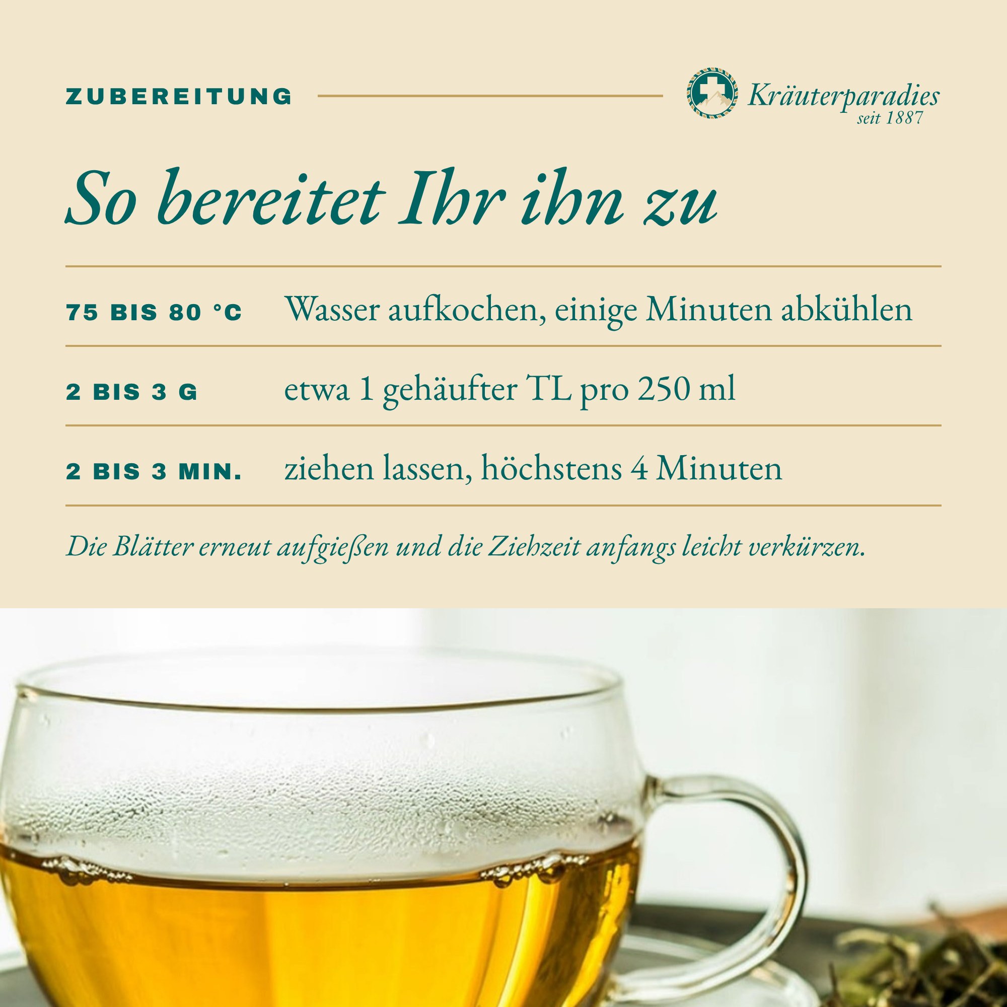 Weißer Tee China Pai Mu Tan 1st Grade: So bereitet Ihr ihn zu