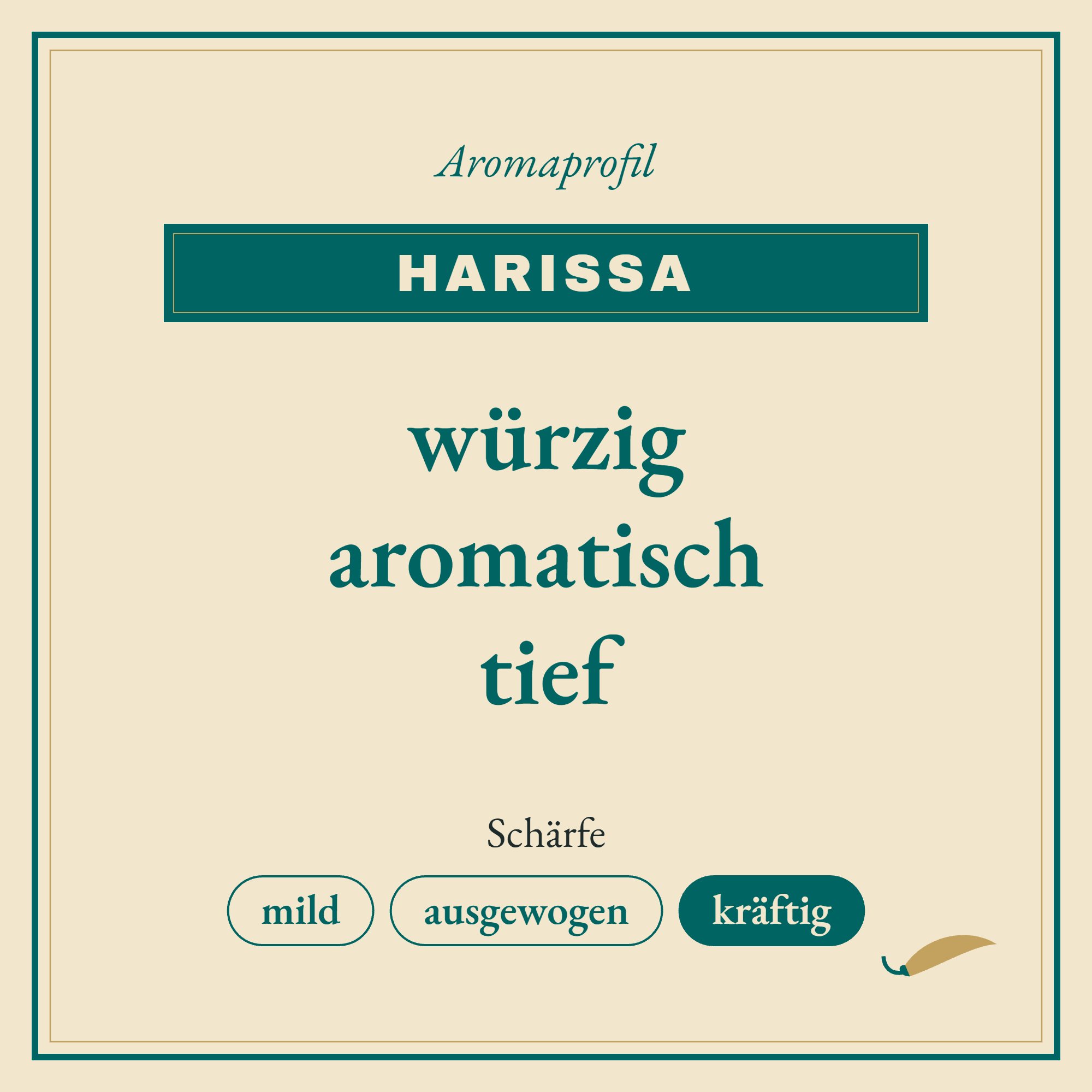 Aromaprofil Harissa: würzig, aromatisch und tief