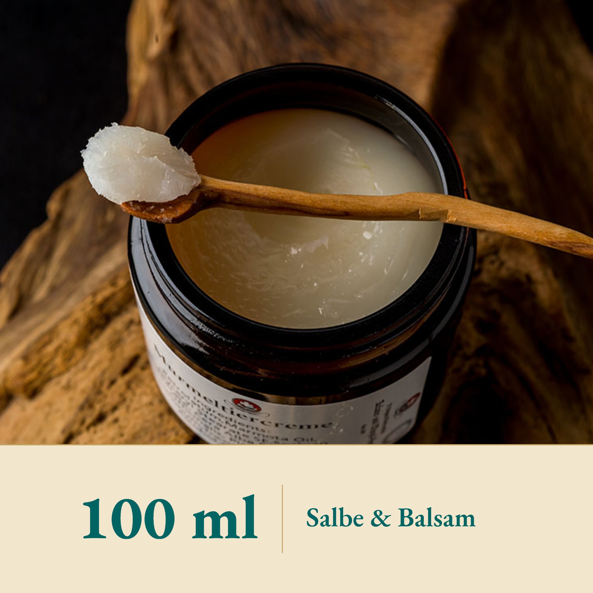 Nahaufnahme Murmeltiercreme – Kräuterparadies seit 1887