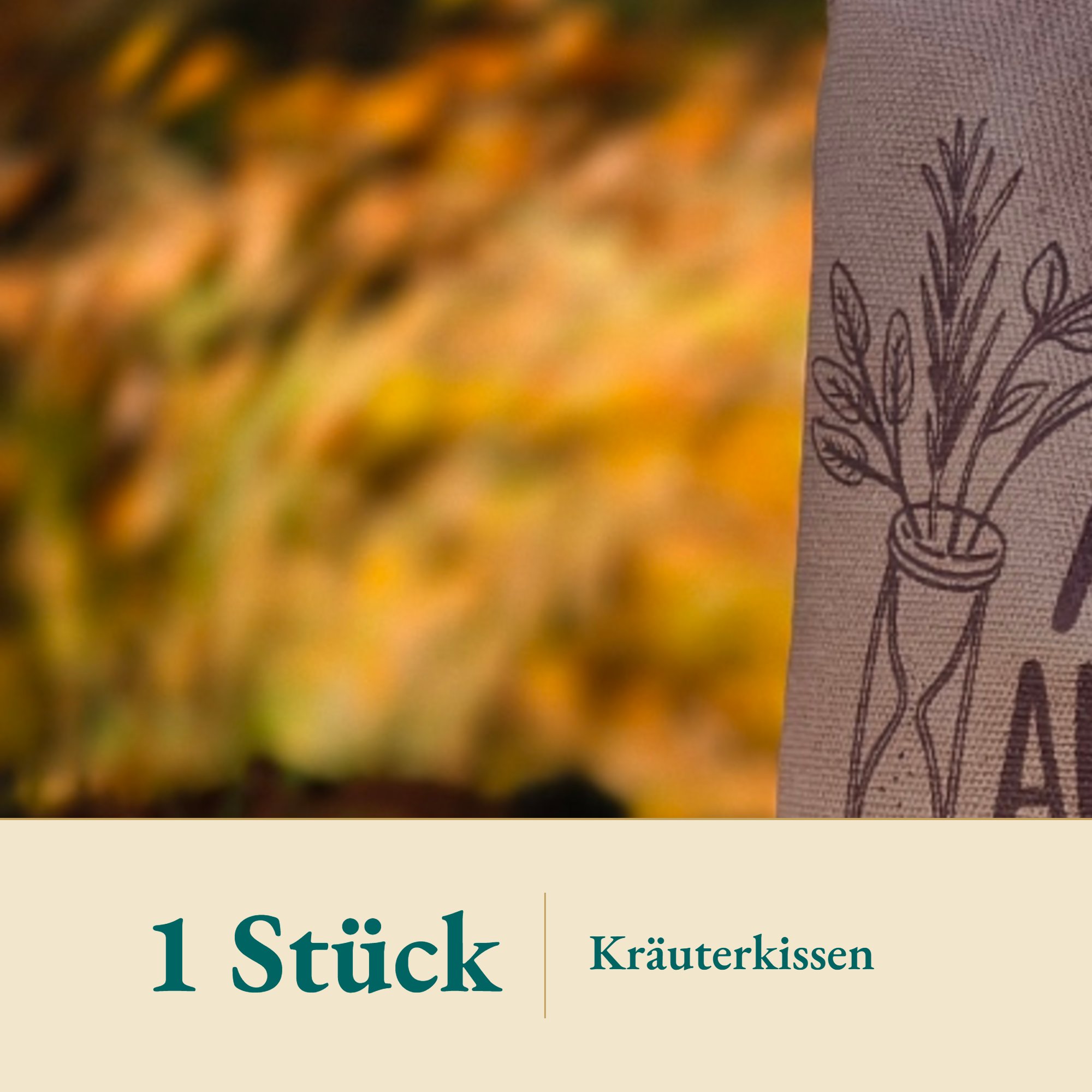 Nahaufnahme Kräuterkissen meine Auszeit – Kräuterparadies seit 1887