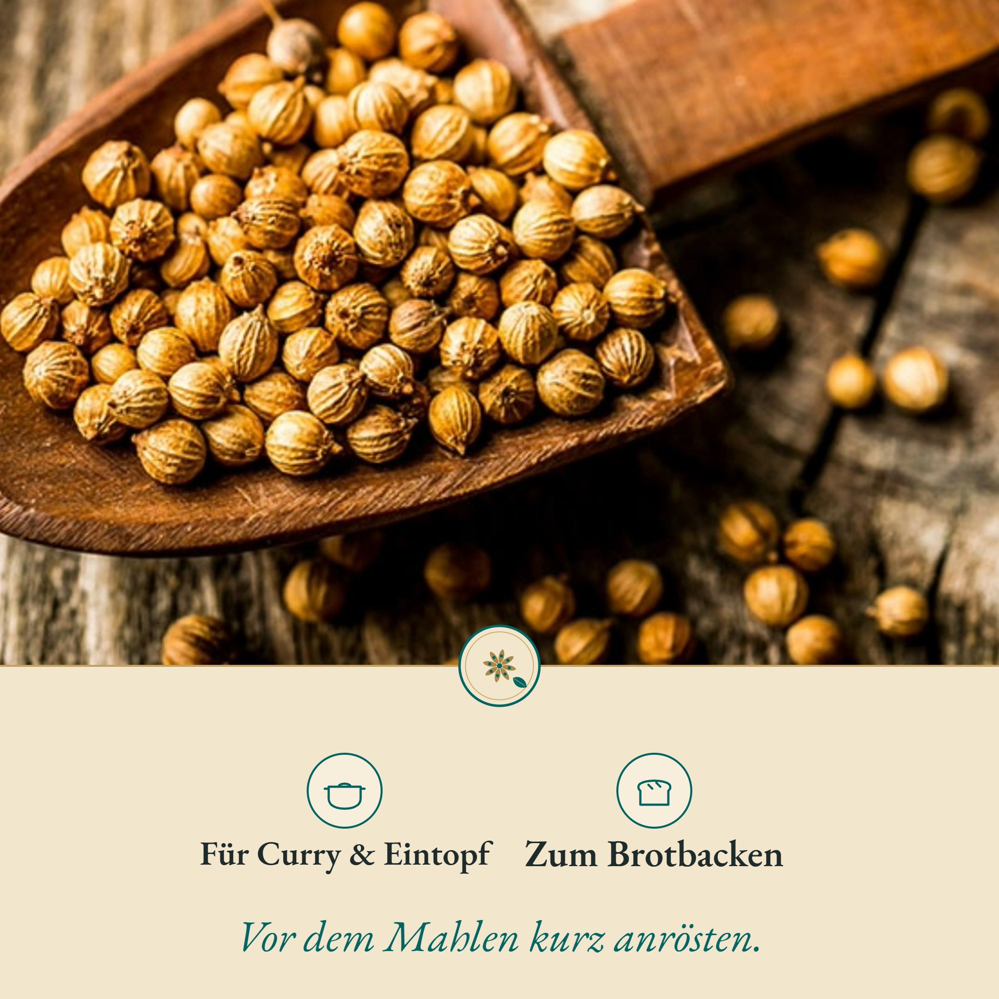 Anwendung Koriander: für Curry & Eintopf und zum Brotbacken