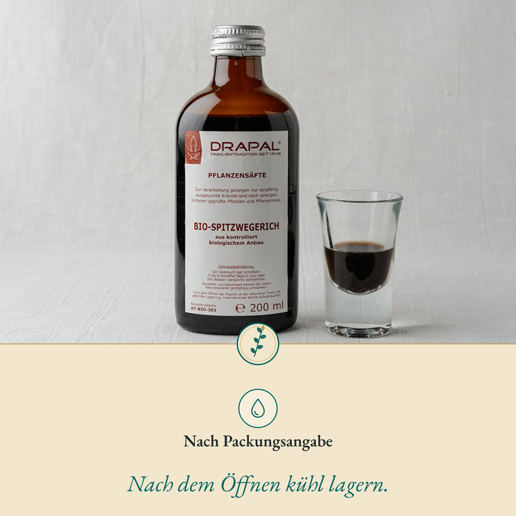Anwendung Spitzwegerich Pflanzensaft Bio: nach Packungsangabe