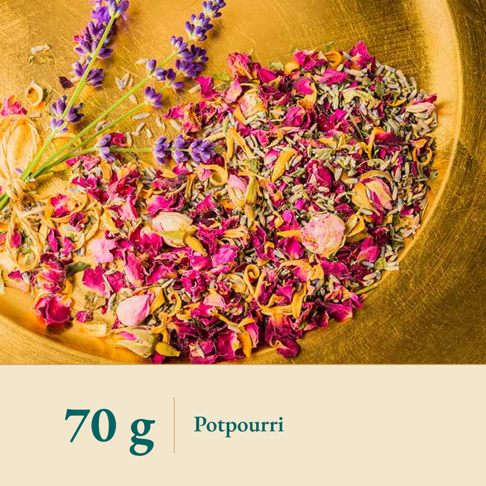 Nahaufnahme Lavendelpotpourri – Kräuterparadies seit 1887