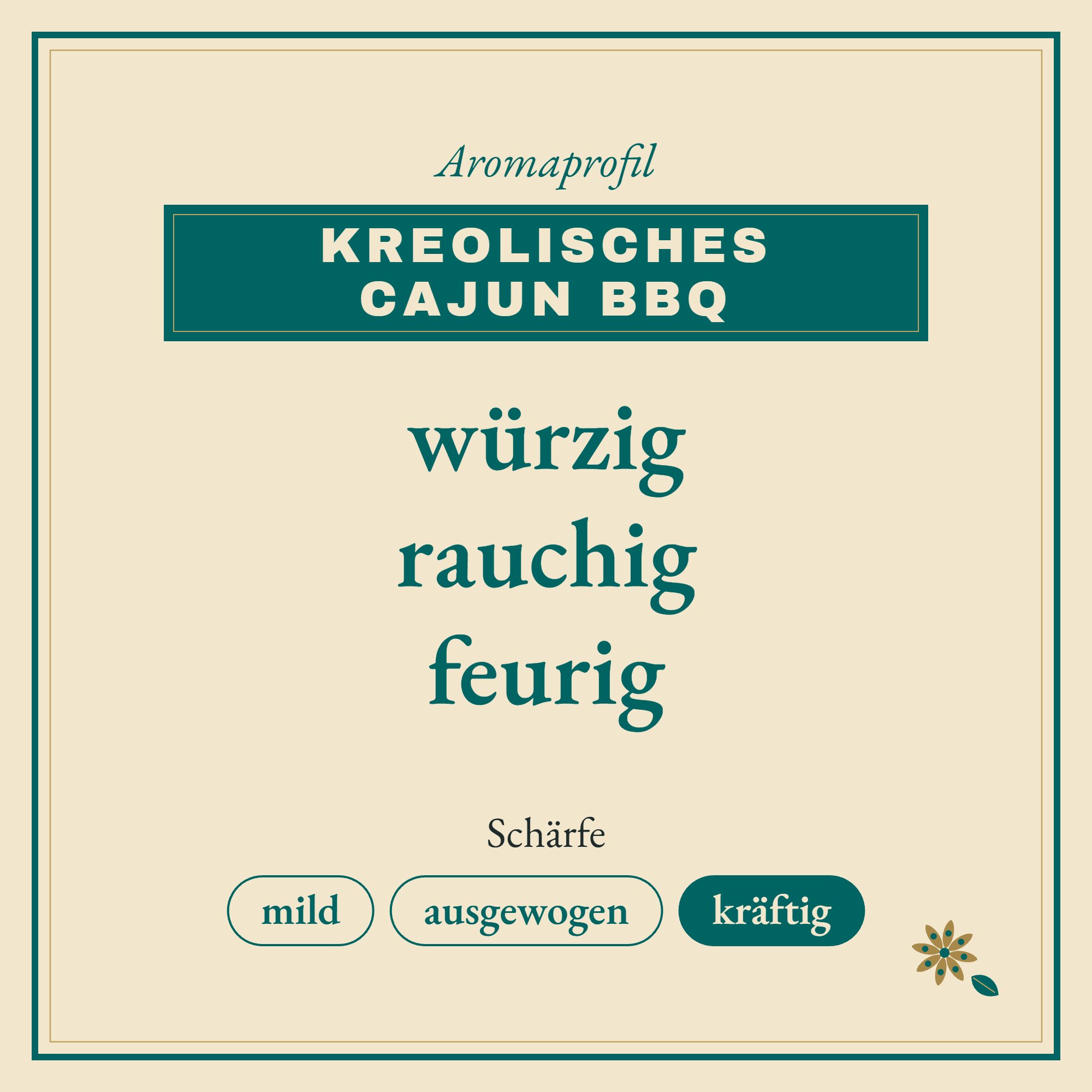 Aromaprofil kreolisches Cajun BBQ: würzig, rauchig und feurig