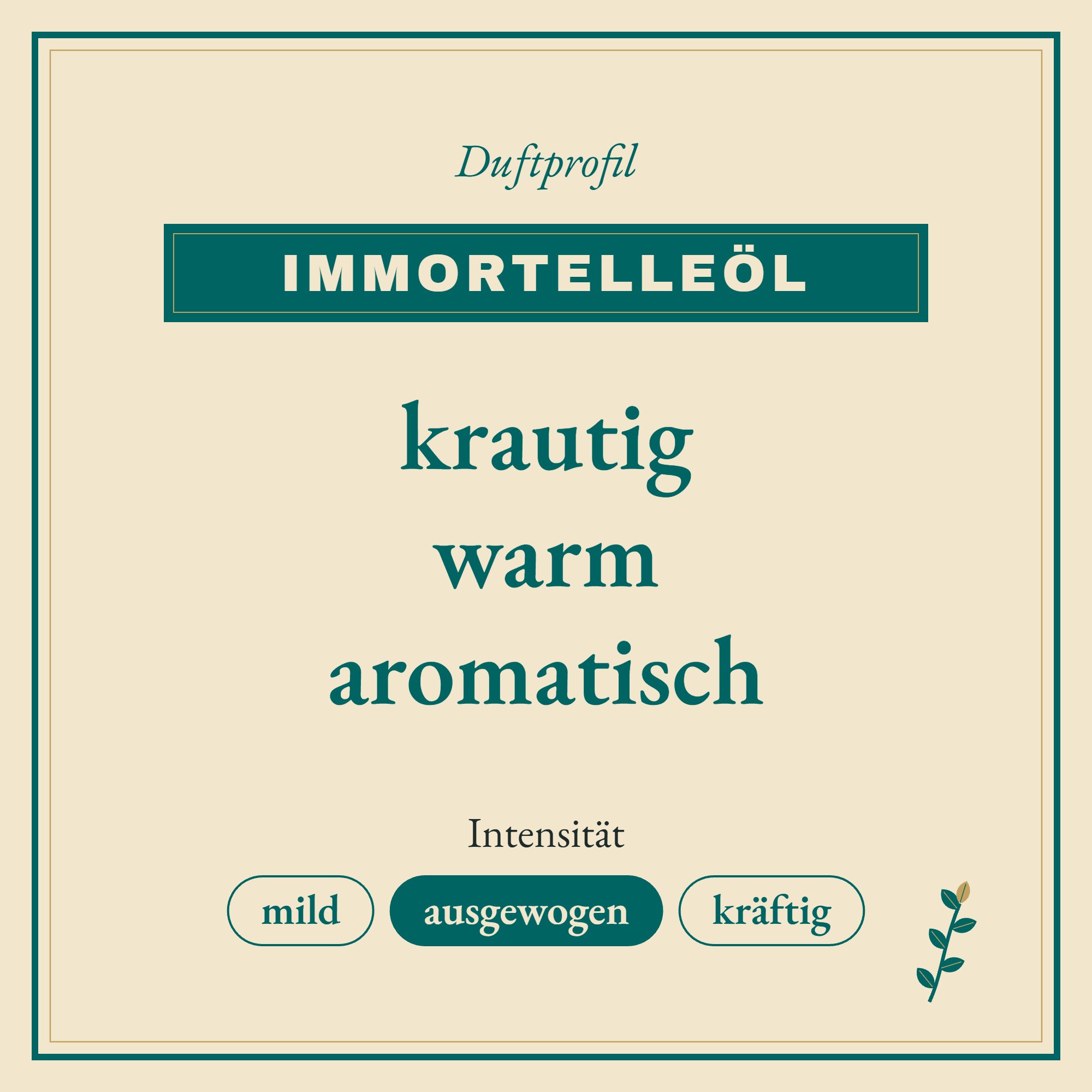 Duftprofil Immortelleöl: krautig, warm und aromatisch