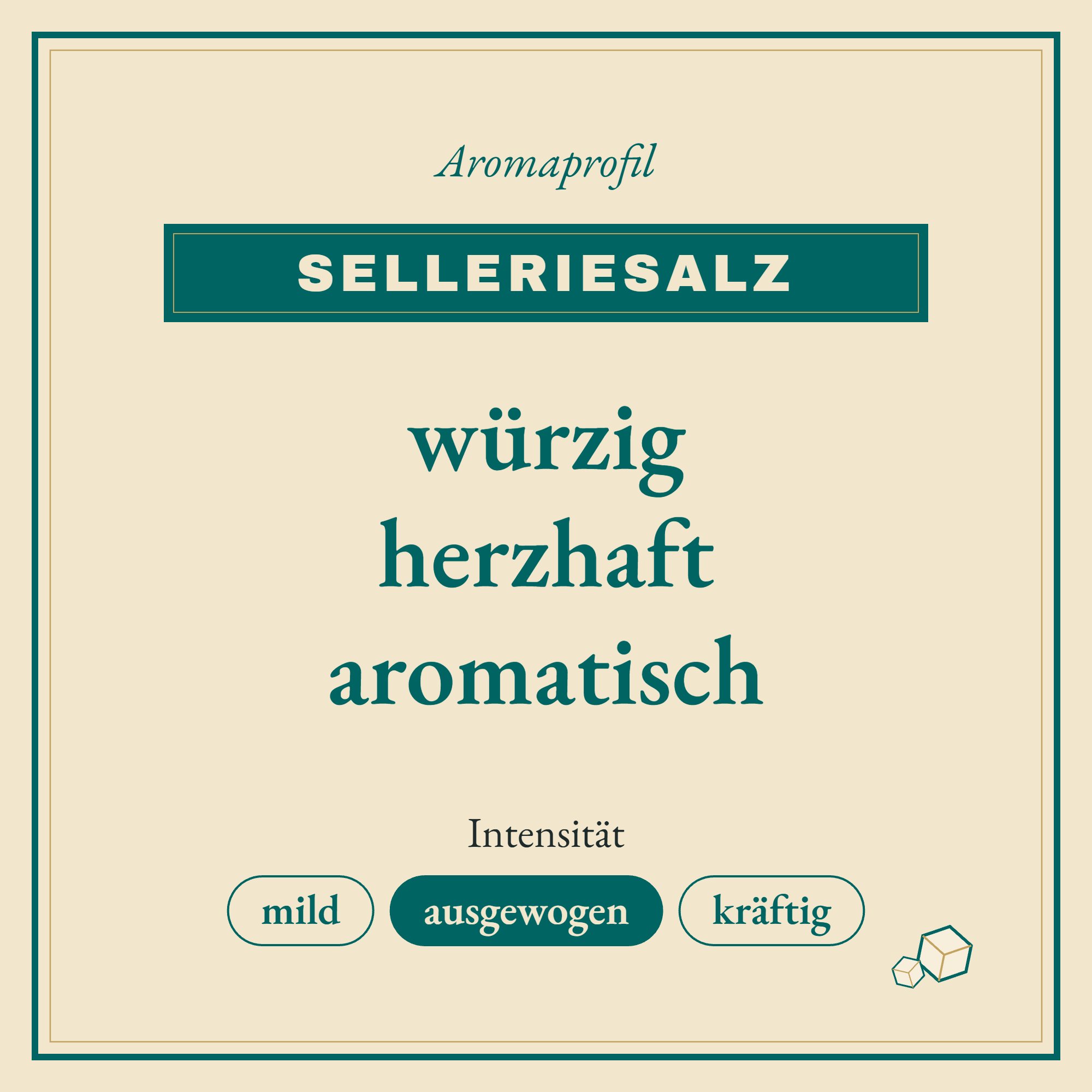 Aromaprofil Selleriesalz: würzig, herzhaft und aromatisch
