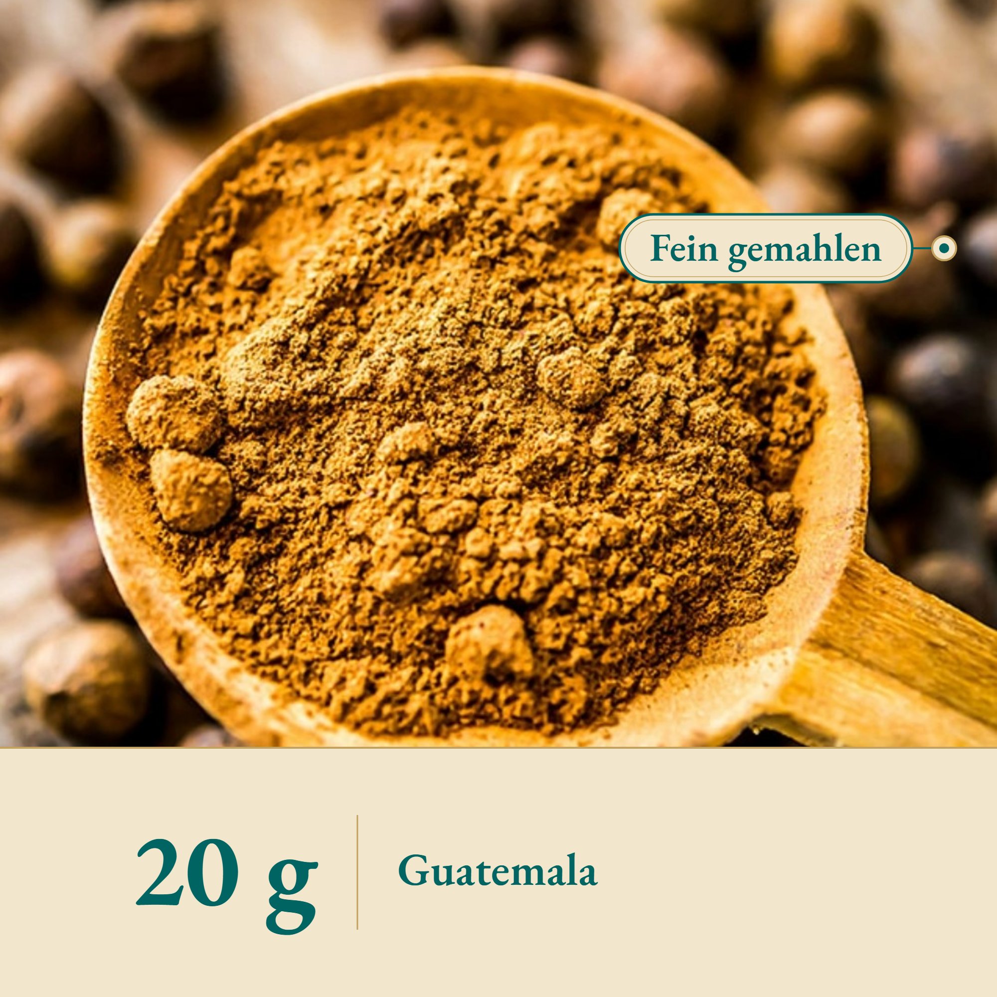Nahaufnahme Piment gemahlen aus Guatemala – Kräuterparadies seit 1887