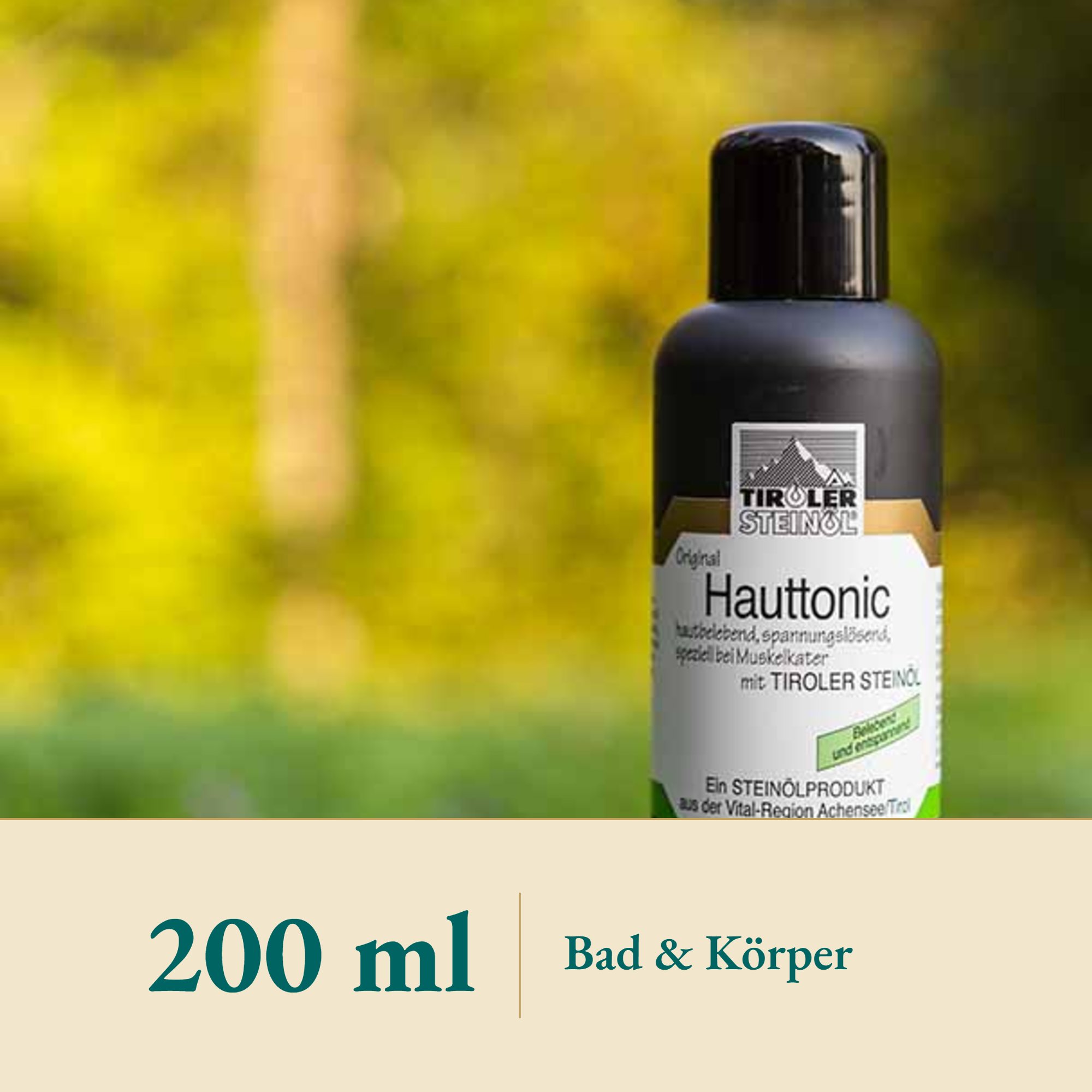 Nahaufnahme Steinöl Hauttonic – Kräuterparadies seit 1887