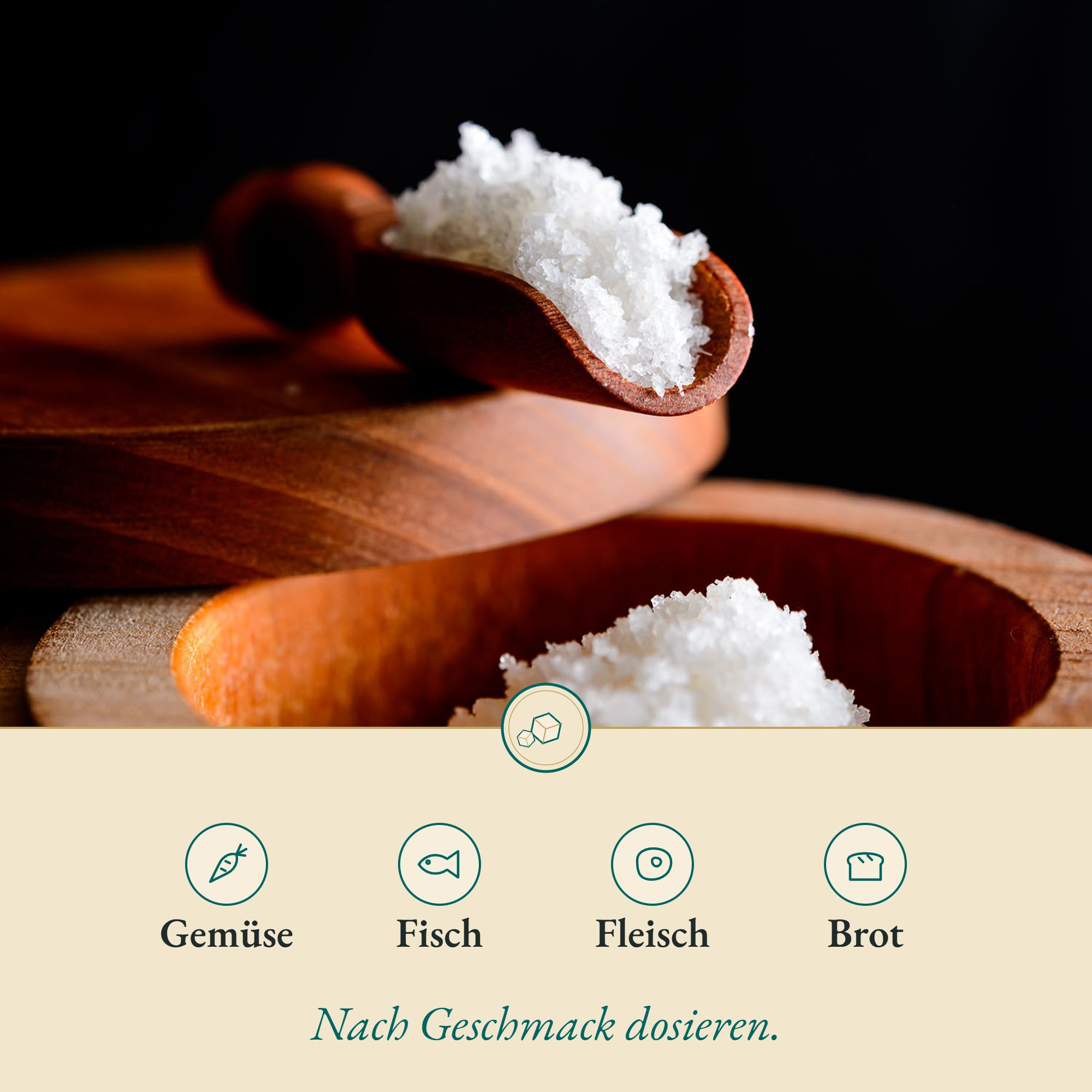 Fleur de Sel Costa Dorada passt zu Gemüse, Fisch, Fleisch und Brot