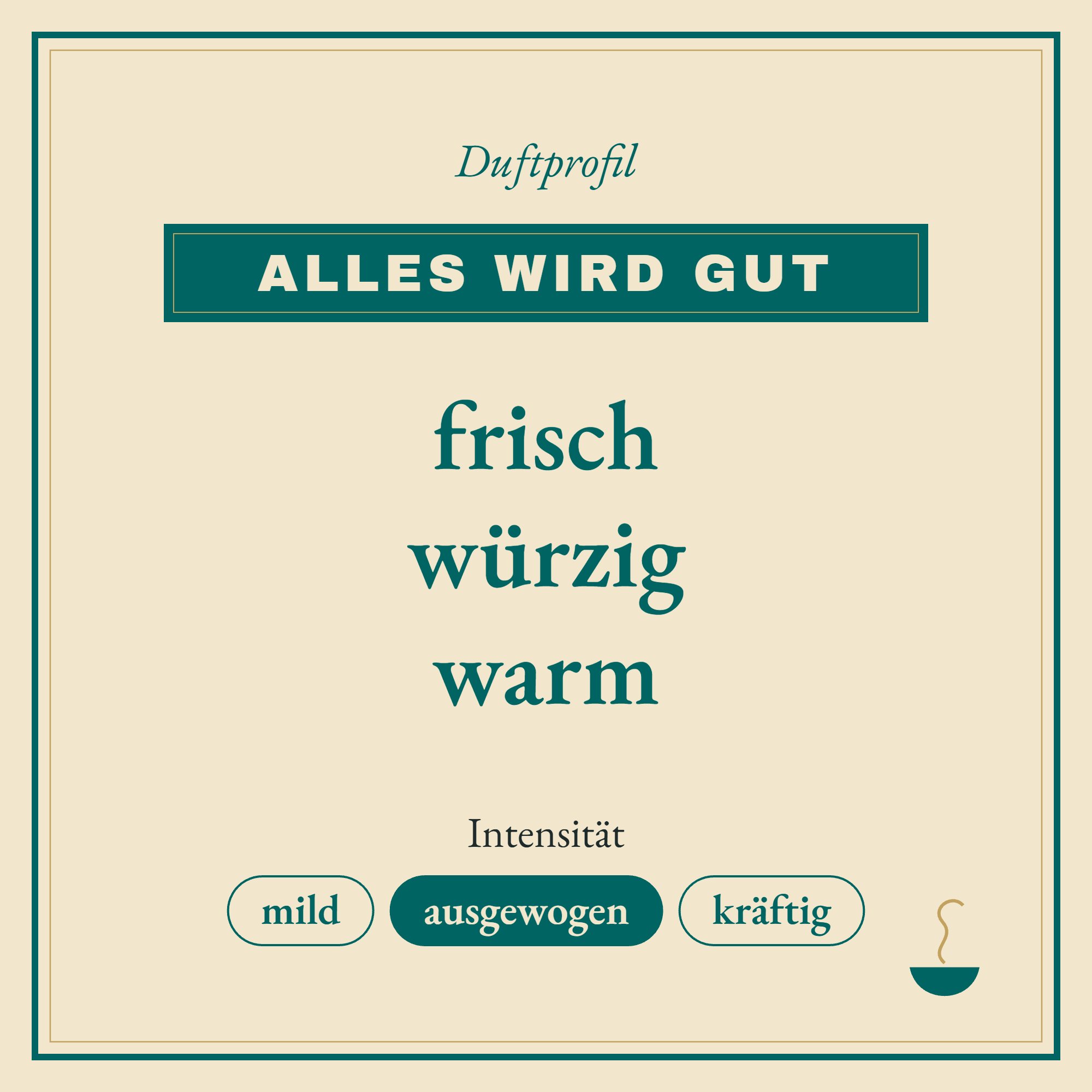 Duftprofil Alles wird gut: frisch, würzig und warm