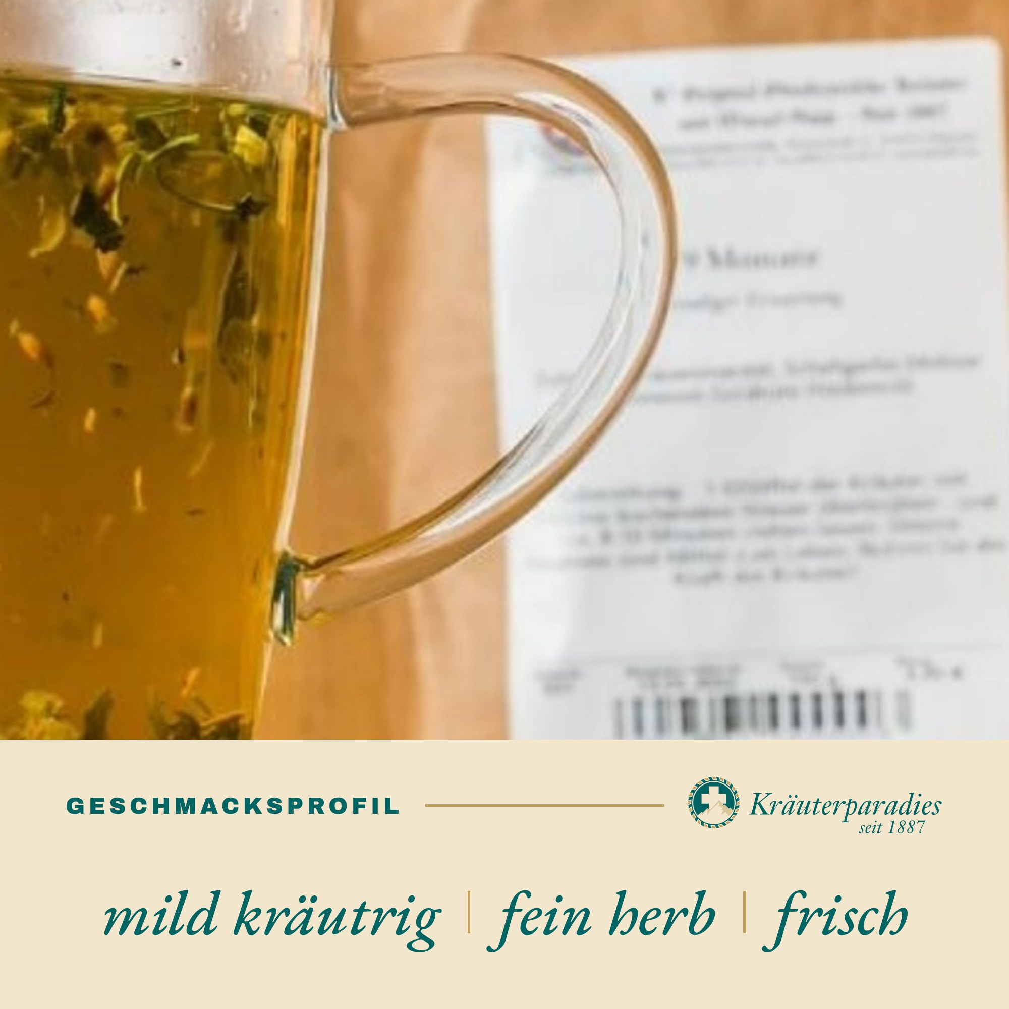 9 Monate freudige Erwartung Geschmacksprofil: mild kräutrig, fein herb, frisch