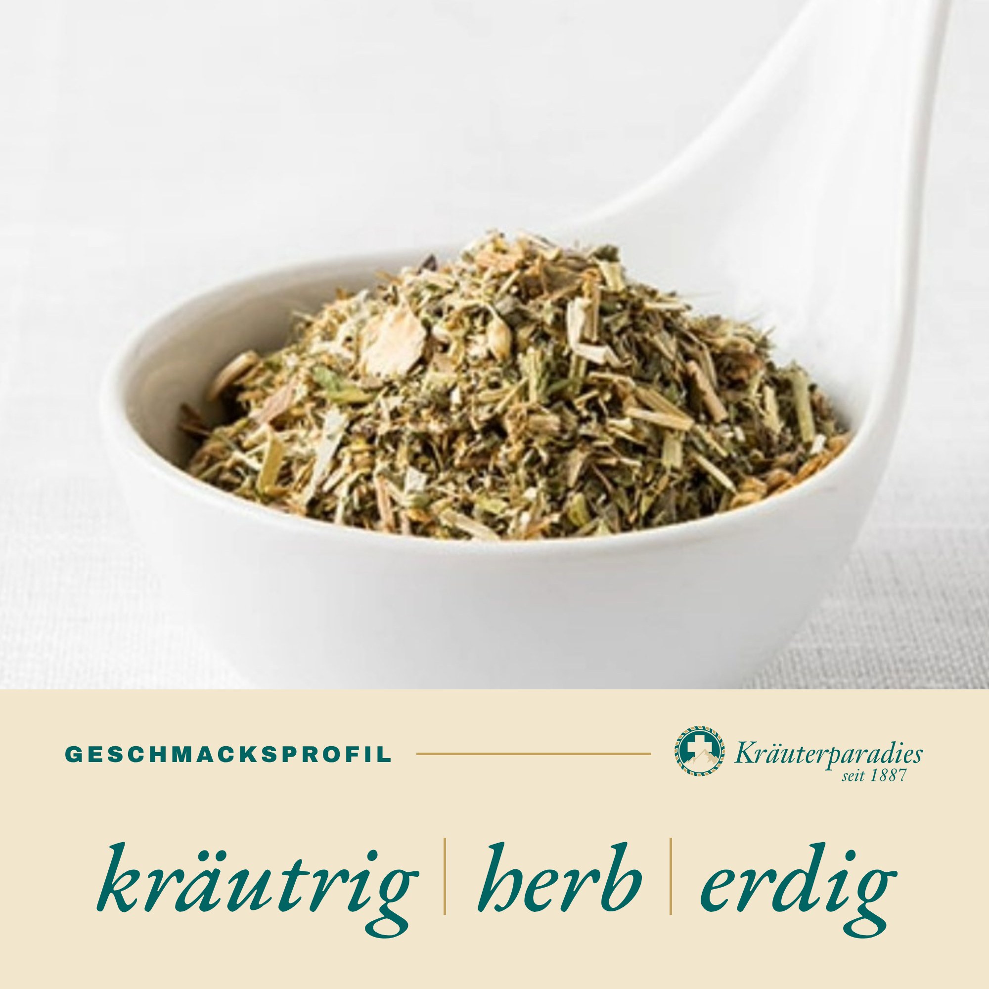 Haustee VE Geschmacksprofil: kräutrig, herb, erdig