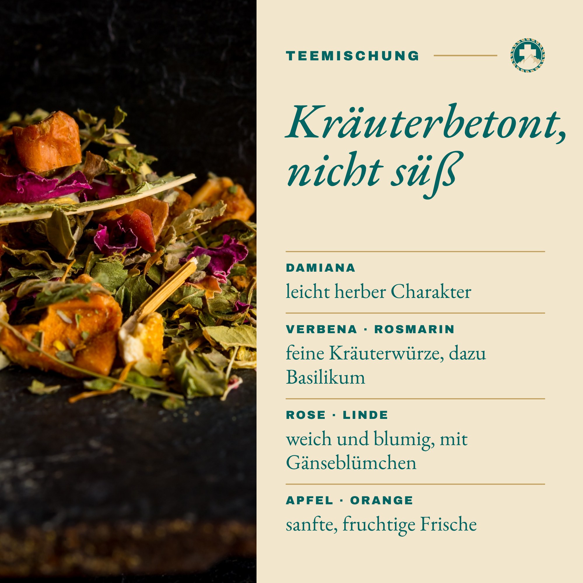 Harmonietee: Kräuterbetont, nicht süß