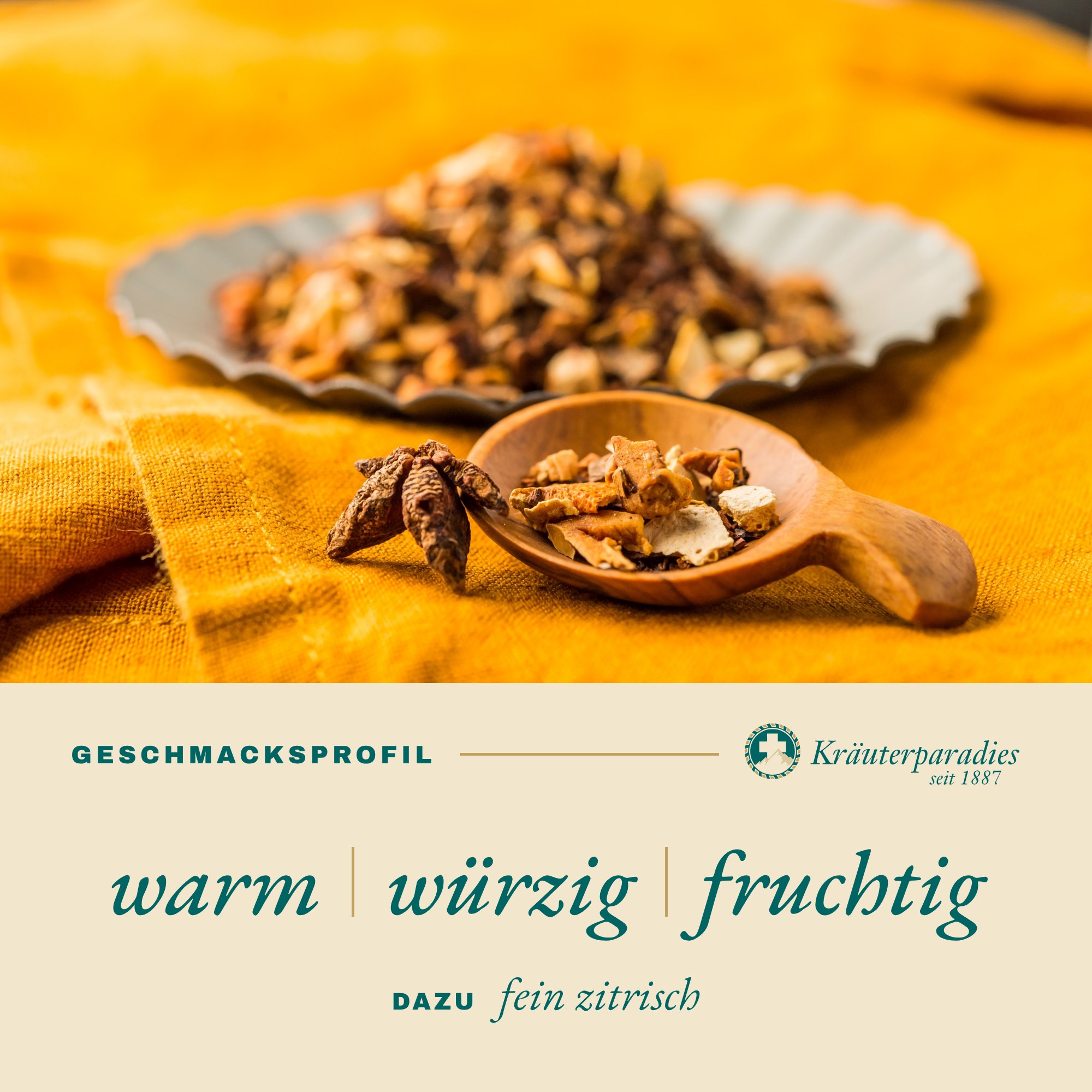 Winterzauber Geschmacksprofil: warm, würzig, fruchtig