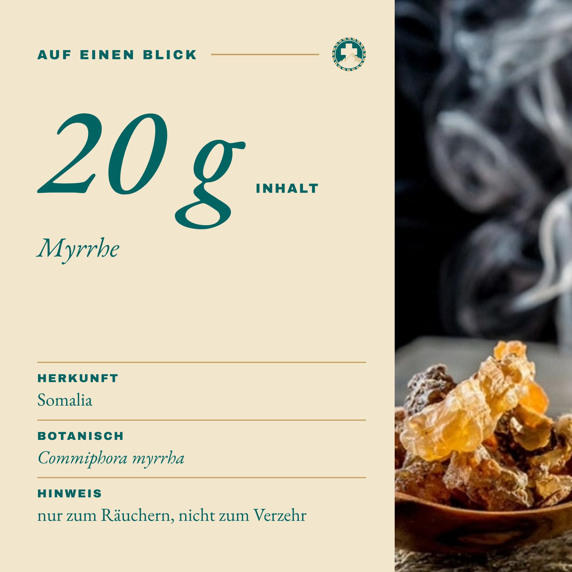 Myrrhe 20 g auf einen Blick: Herkunft und Hinweise