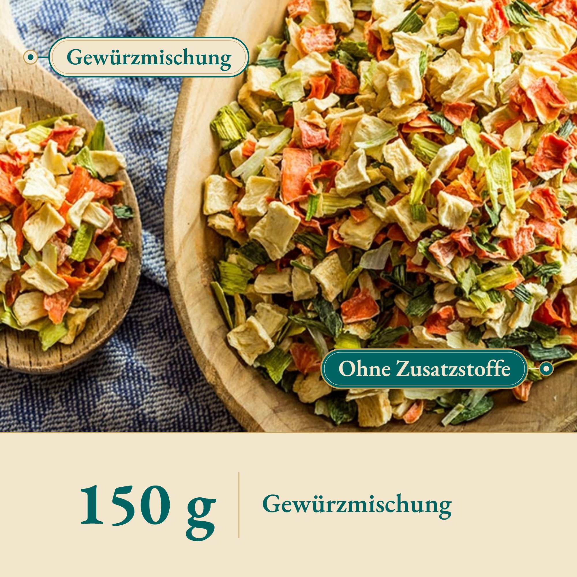 Nahaufnahme Suppengrün – Kräuterparadies seit 1887