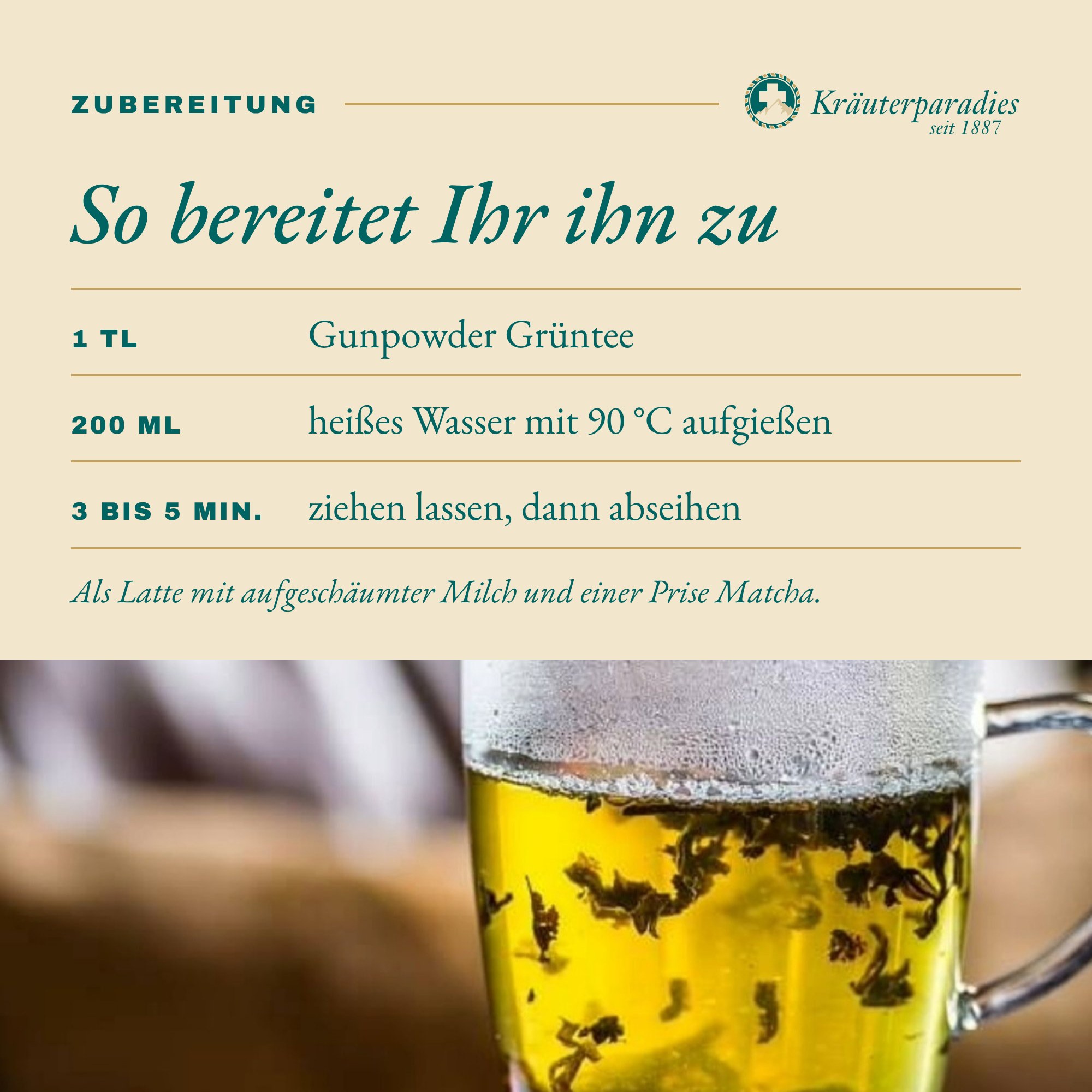 Grüner Tee Gun Powder: So bereitet Ihr ihn zu