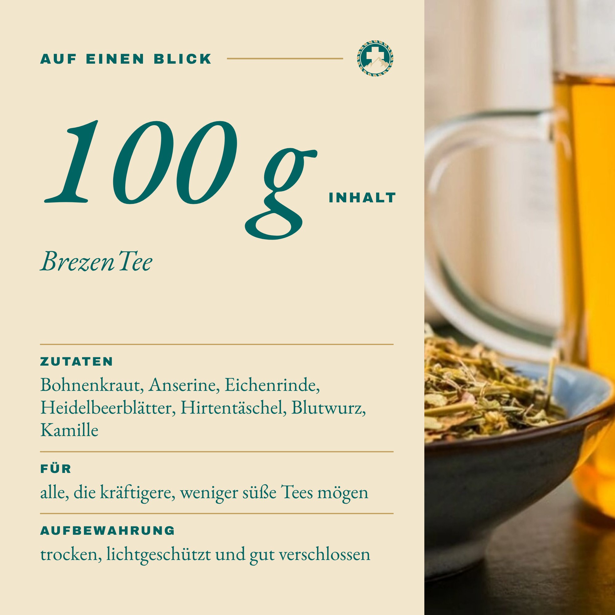 BrezenTee 100 g auf einen Blick: Inhalt und Zutaten